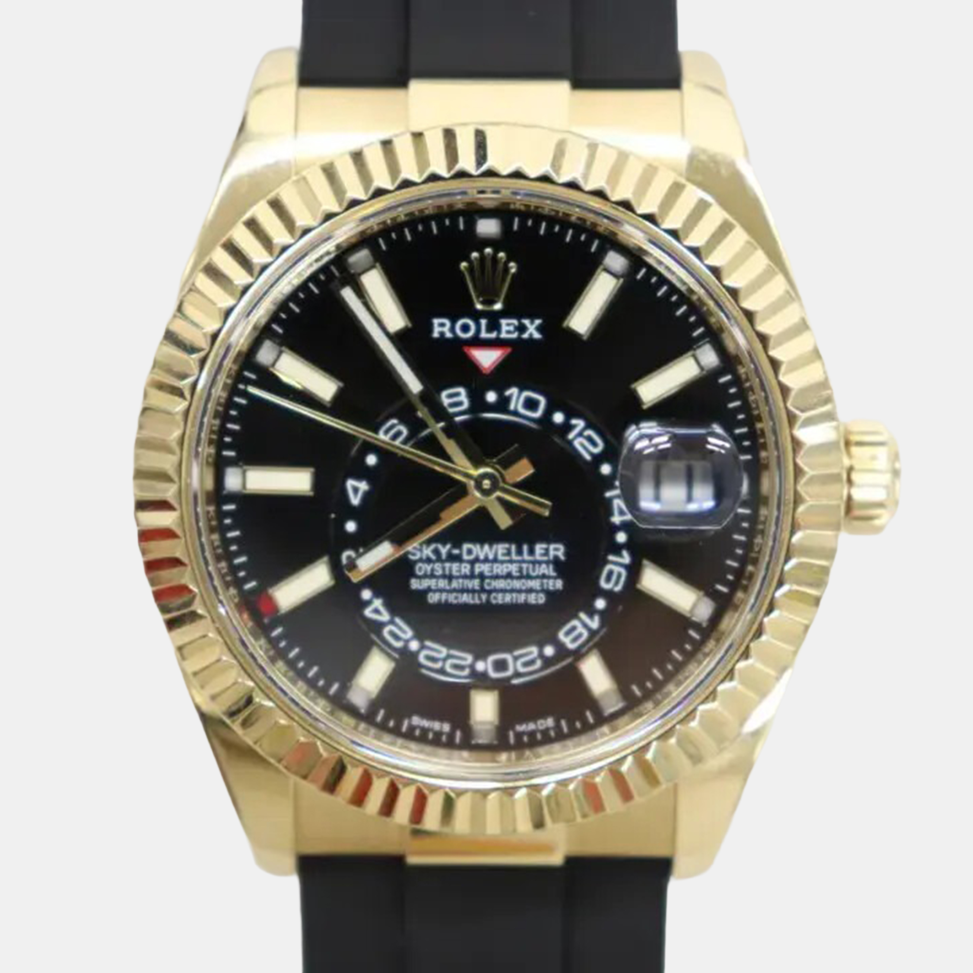 

Rolex Sky-Dweller 326238 Automatic Black Dial Yellow Gold Men's Wristwatch