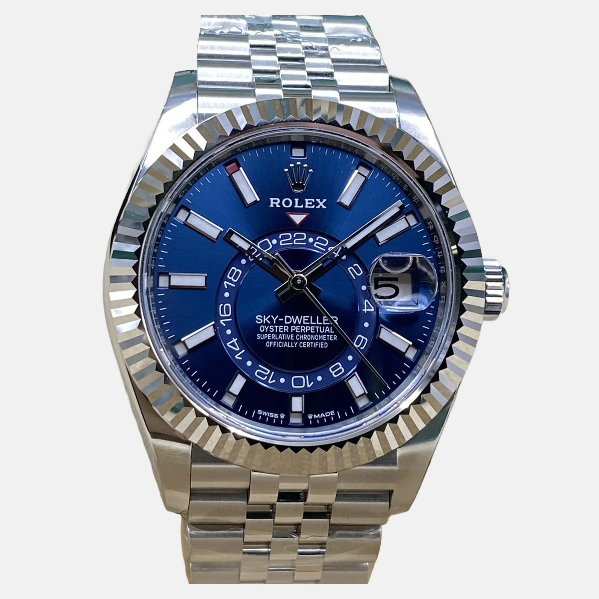 

Rolex Sky-Dweller Jubilee 336934 Automatic Blue Dial Stainless Steel 18k White Gold Men's Wristwatch
