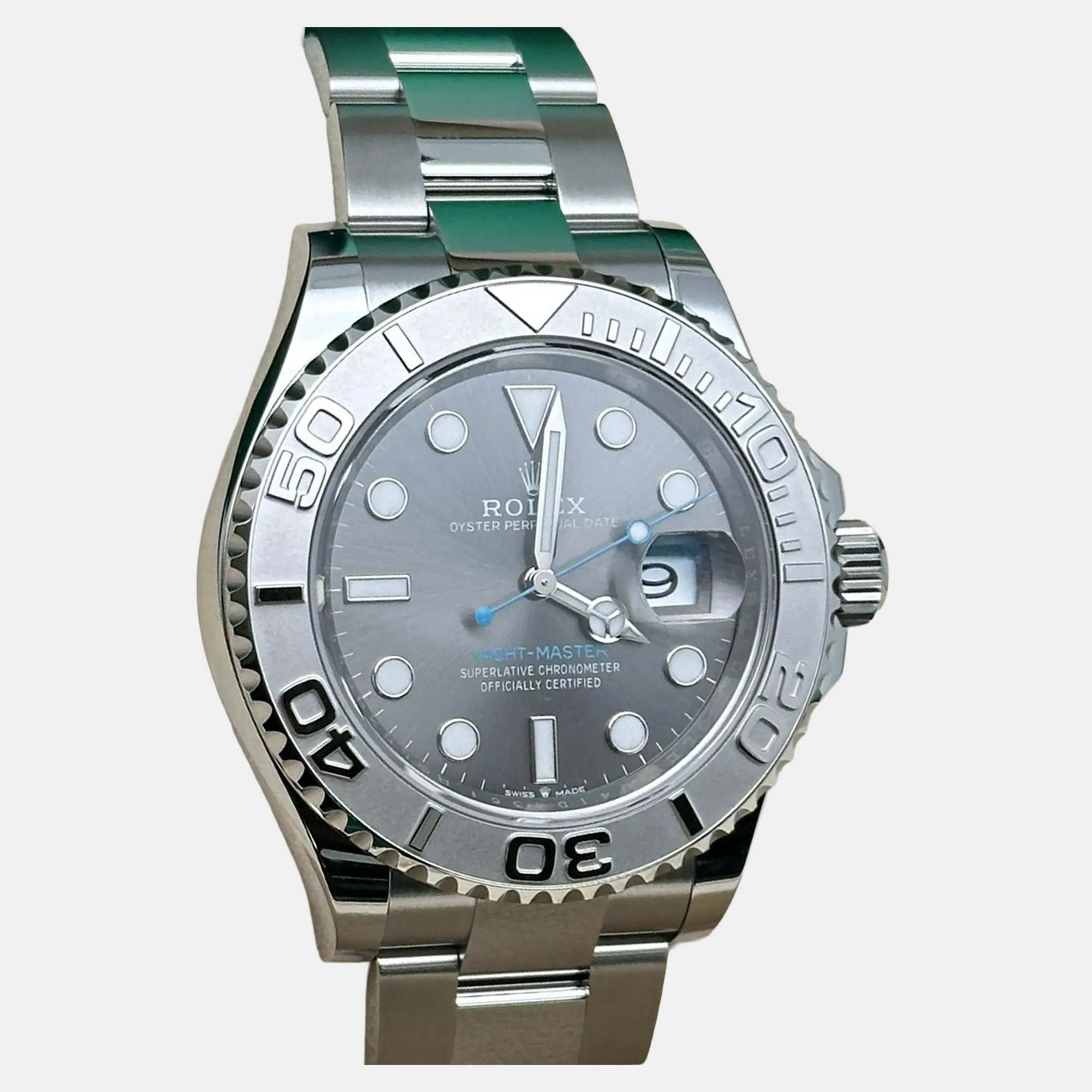 

Rolex Yacht-Master 126622 Automatic Rhodium Dial Stainless Steel Platinum Men's Wristwatch, Grey