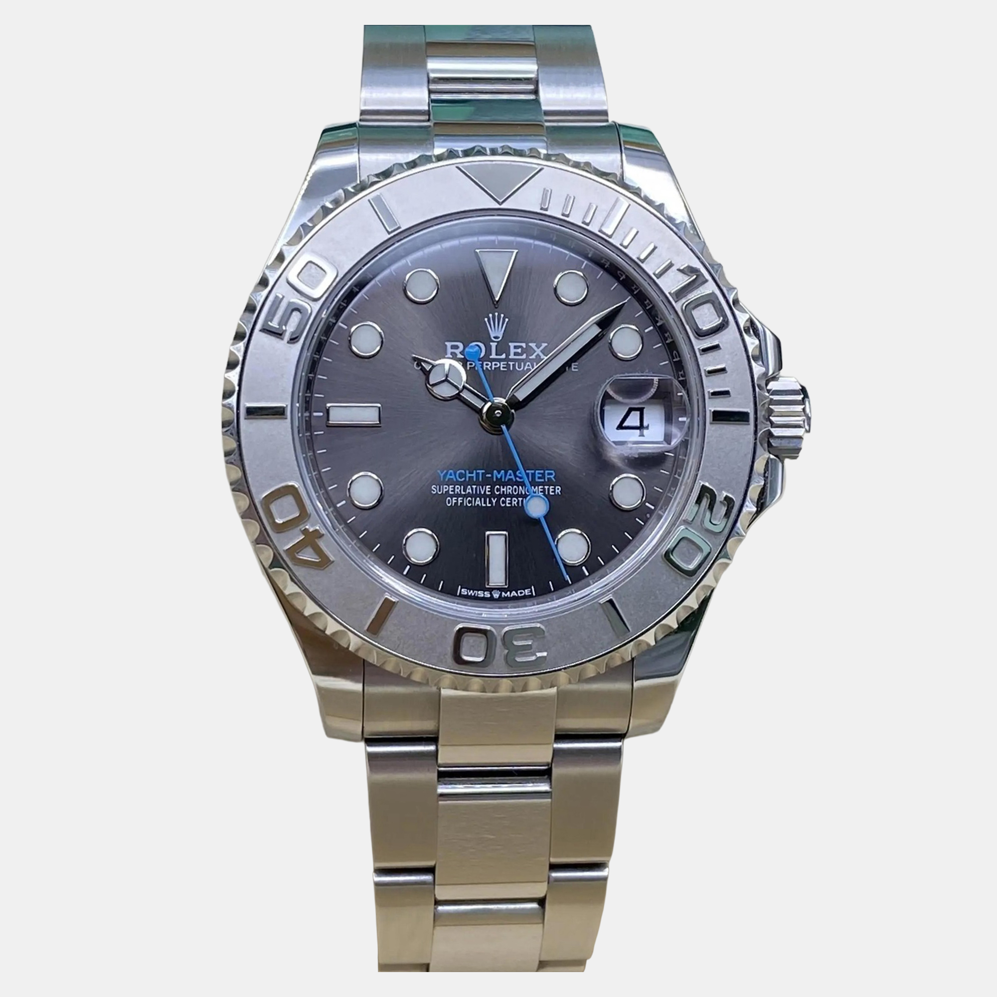 

Rolex Yacht-Master 268622 Automatic Rhodium Dial Platinum Stainless Steel Unisex Wristwatch, Grey