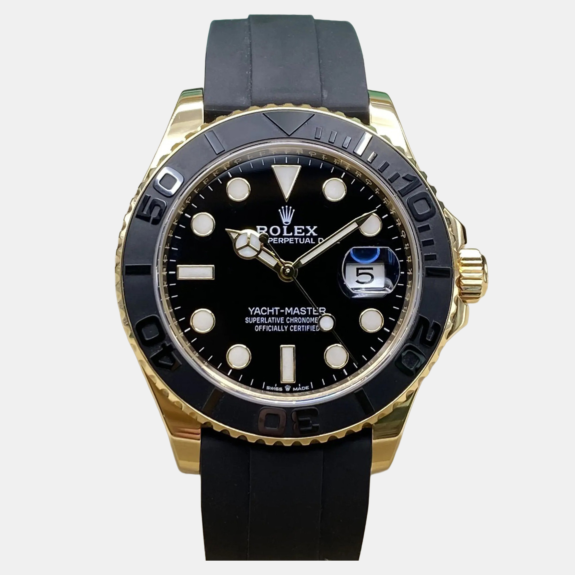 

Rolex Yacht-Master 226658 Automatic Black Dial 18k Yellow Gold Men's Wristwatch 42 mm