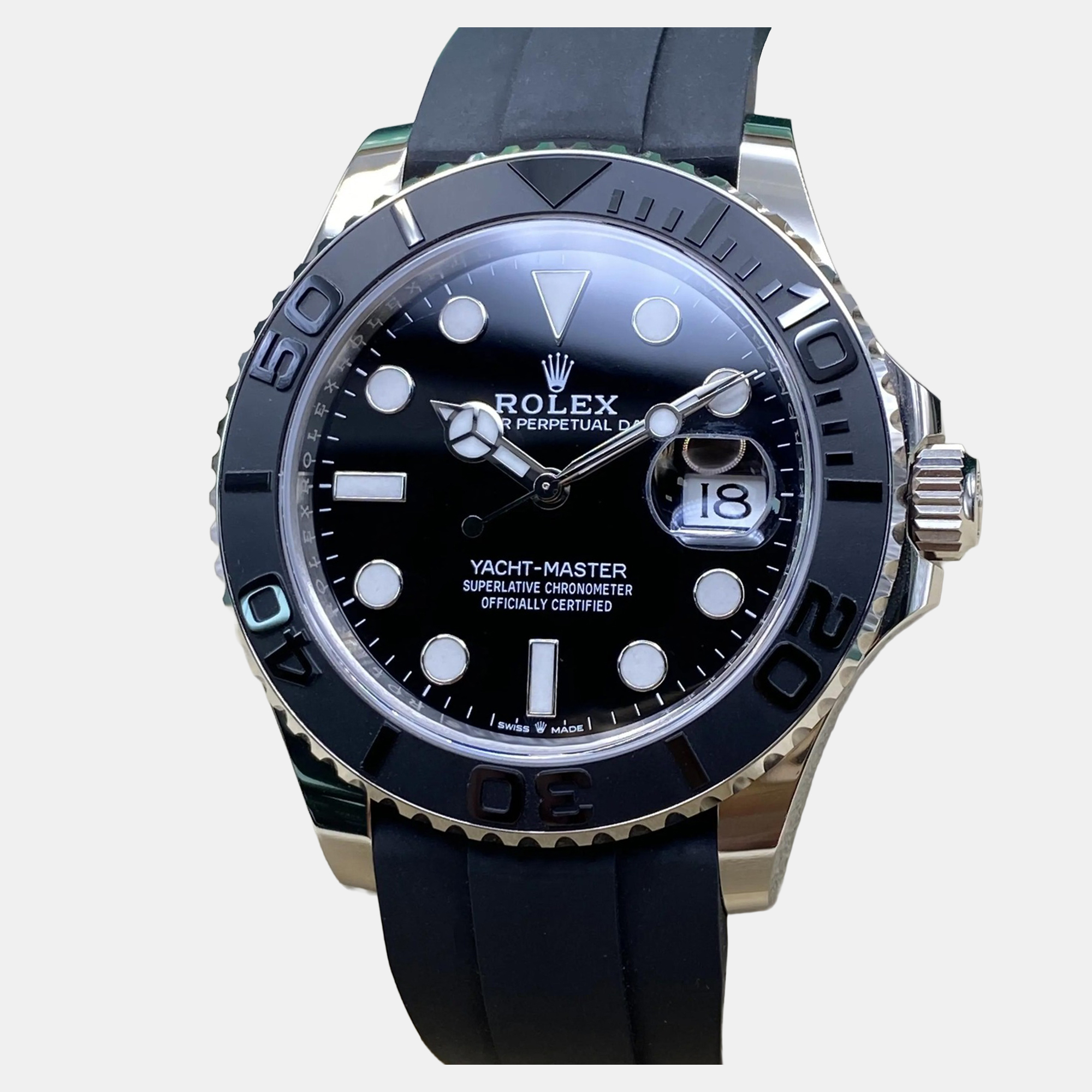

Rolex Yacht-Master 226659 Automatic Black Dial White Gold Men's Wristwatch 42 mm