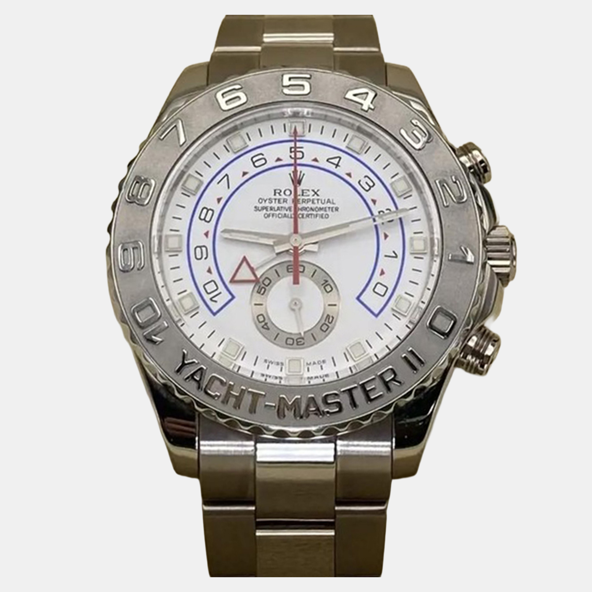 

Rolex Yacht-Master II 116689 Automatic Chronograph White Dial 18k White Gold Men's Wristwatch 44 mm
