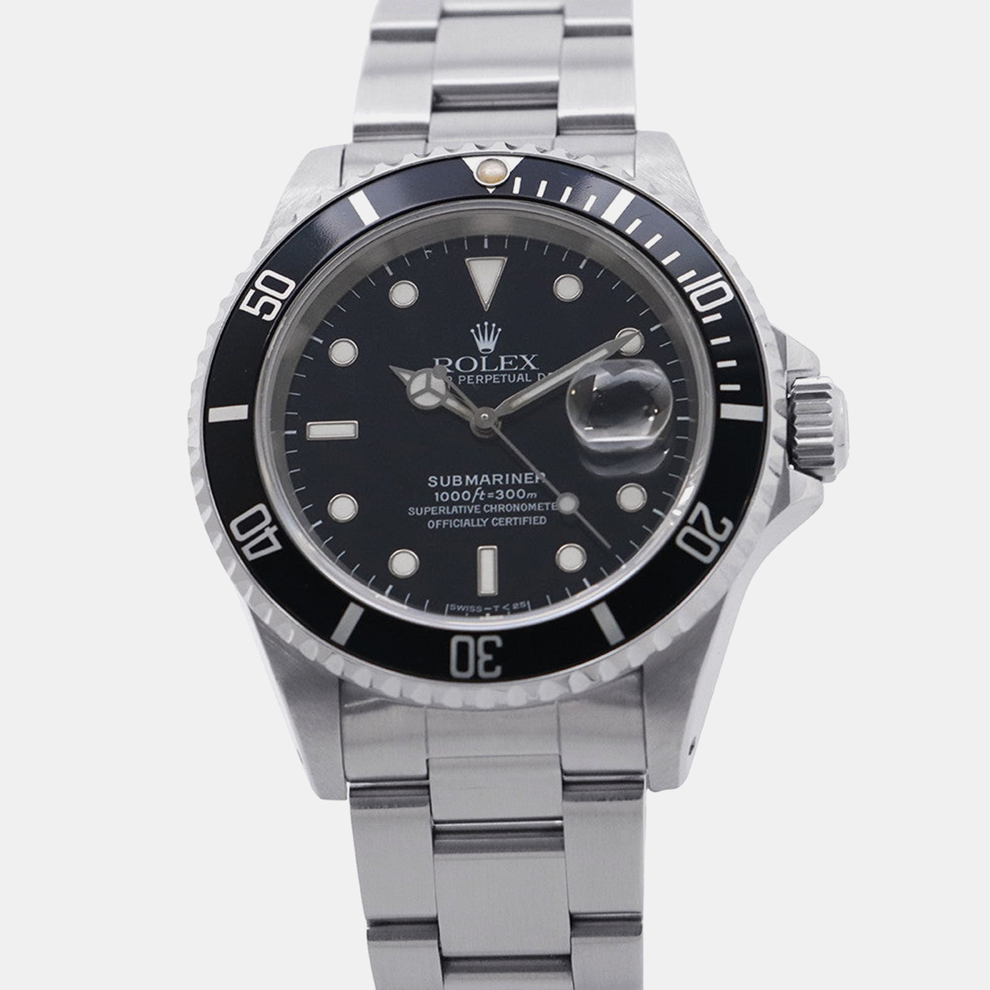 Rolex Submariner 16610 Automatic Black Stainless Steel Men’s Wristwatch 40 mm