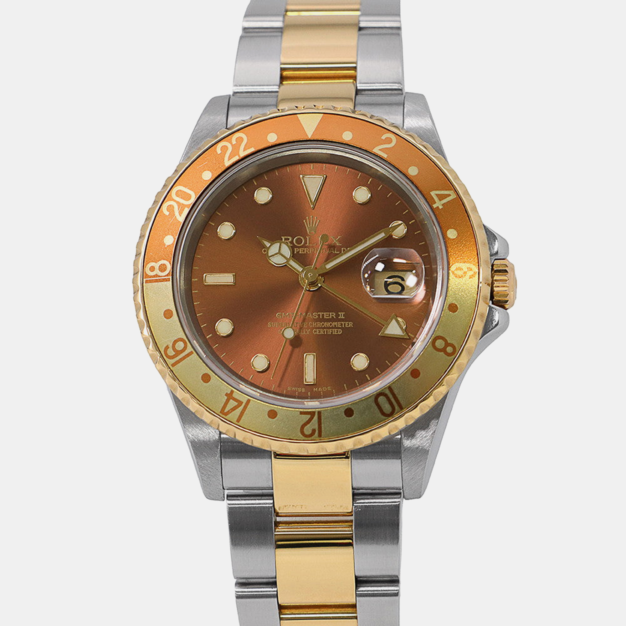 

Rolex GMT-Master II 16713 Automatic Brown 18k Yellow Gold Stainless Steel Men's Wristwatch 40 mm