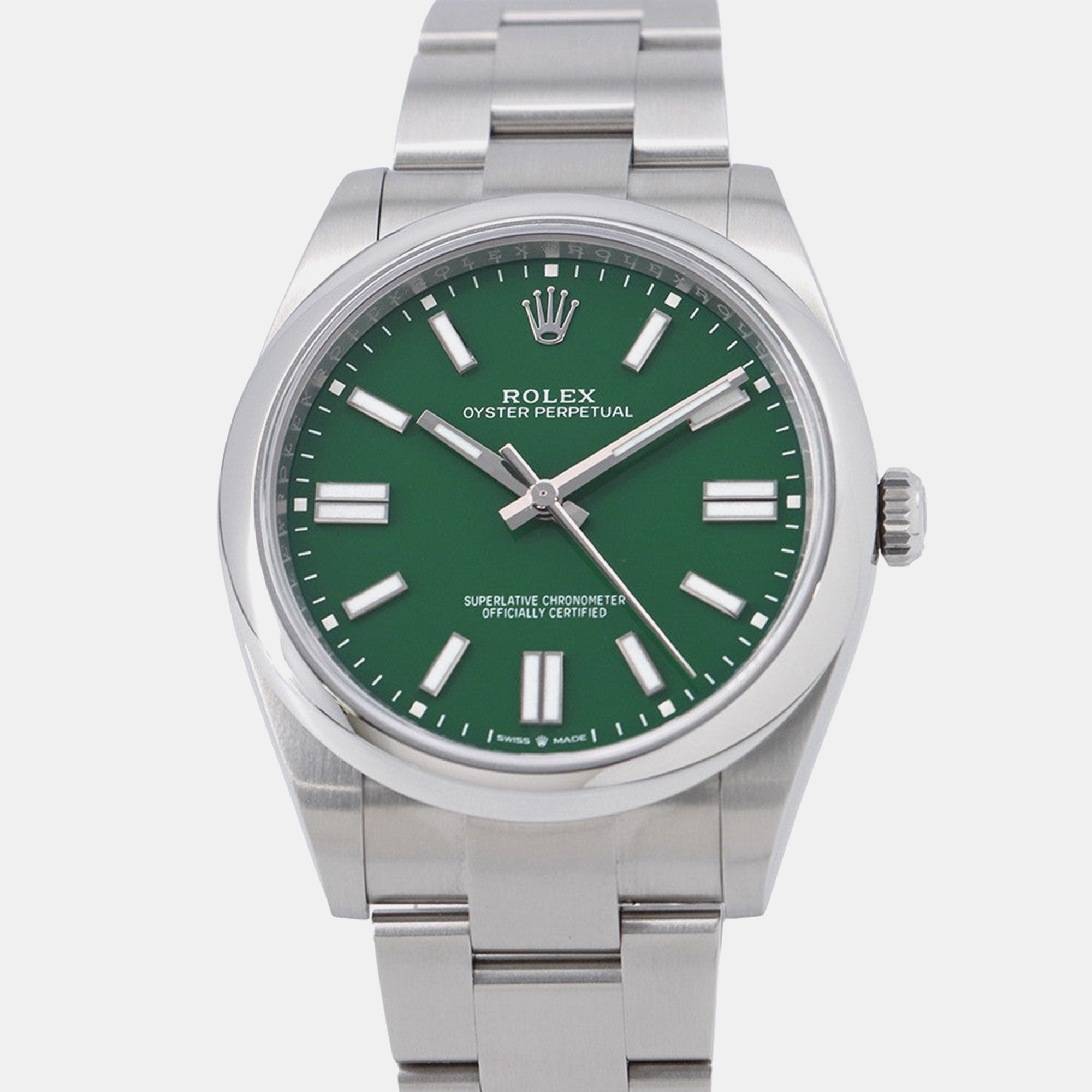 

Rolex Oyster Perpetual 124300 Automatic Green Stainless Steel Men's Wristwatch 41 mm