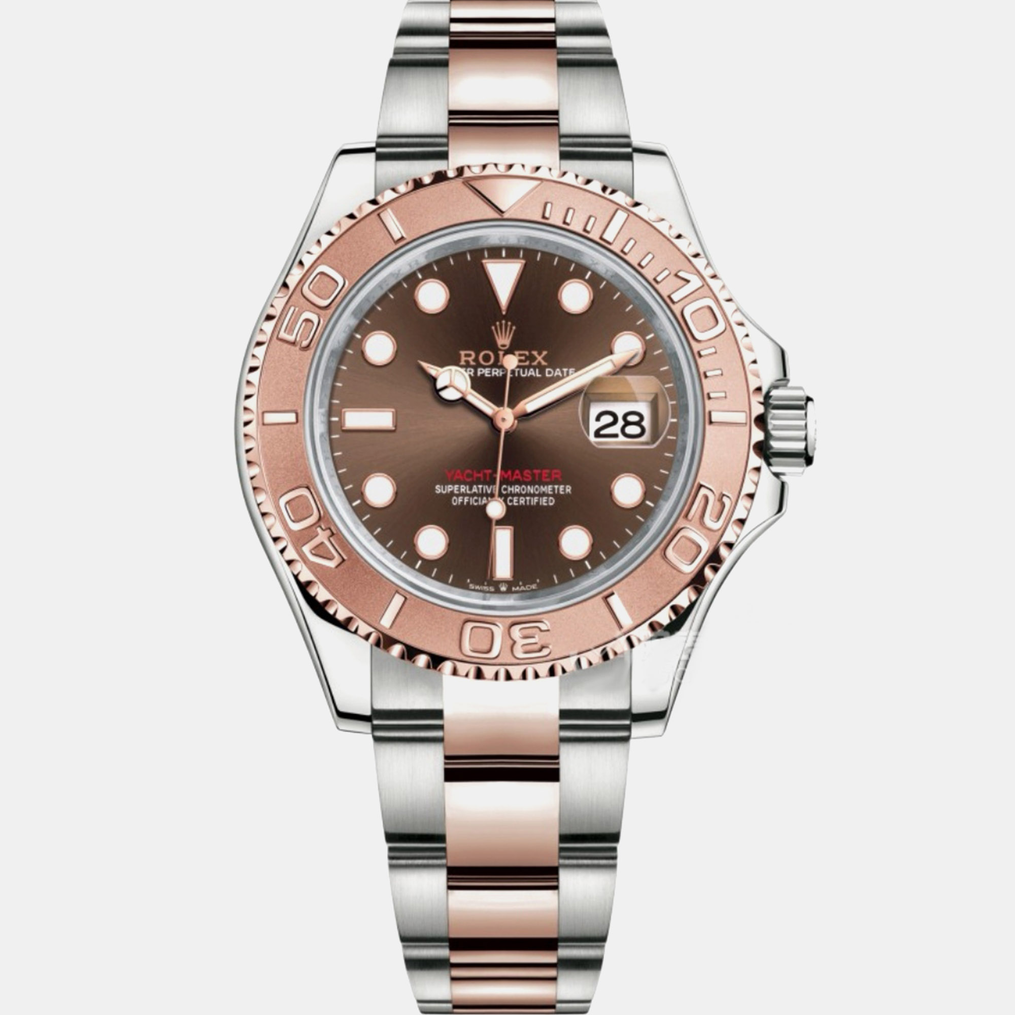 Rolex Yacht-Master 126621 Automatic Brown 18k Rose Gold Stainless Steel Men’s Wristwatch 40 mm