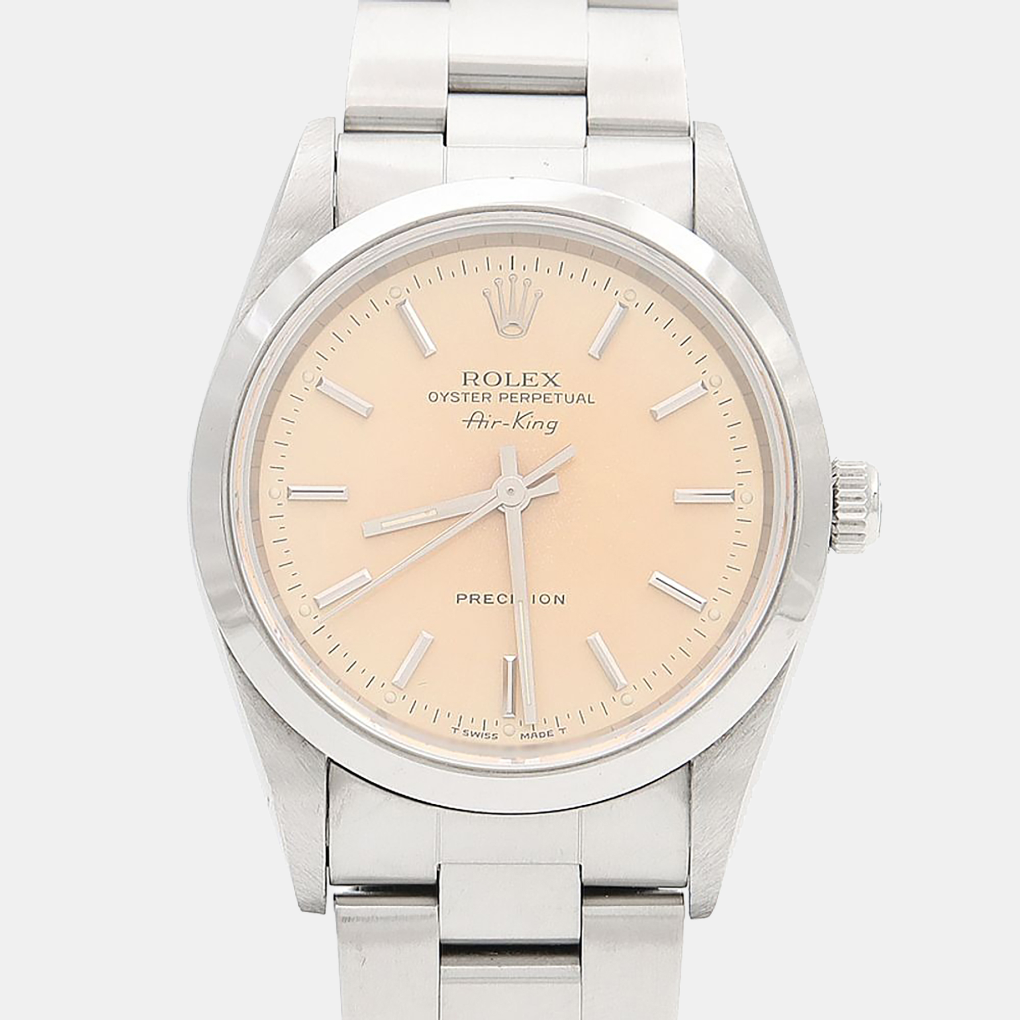 

Rolex Air-King 14000 Cream Stainless Steel Automatic Men Wristwatch