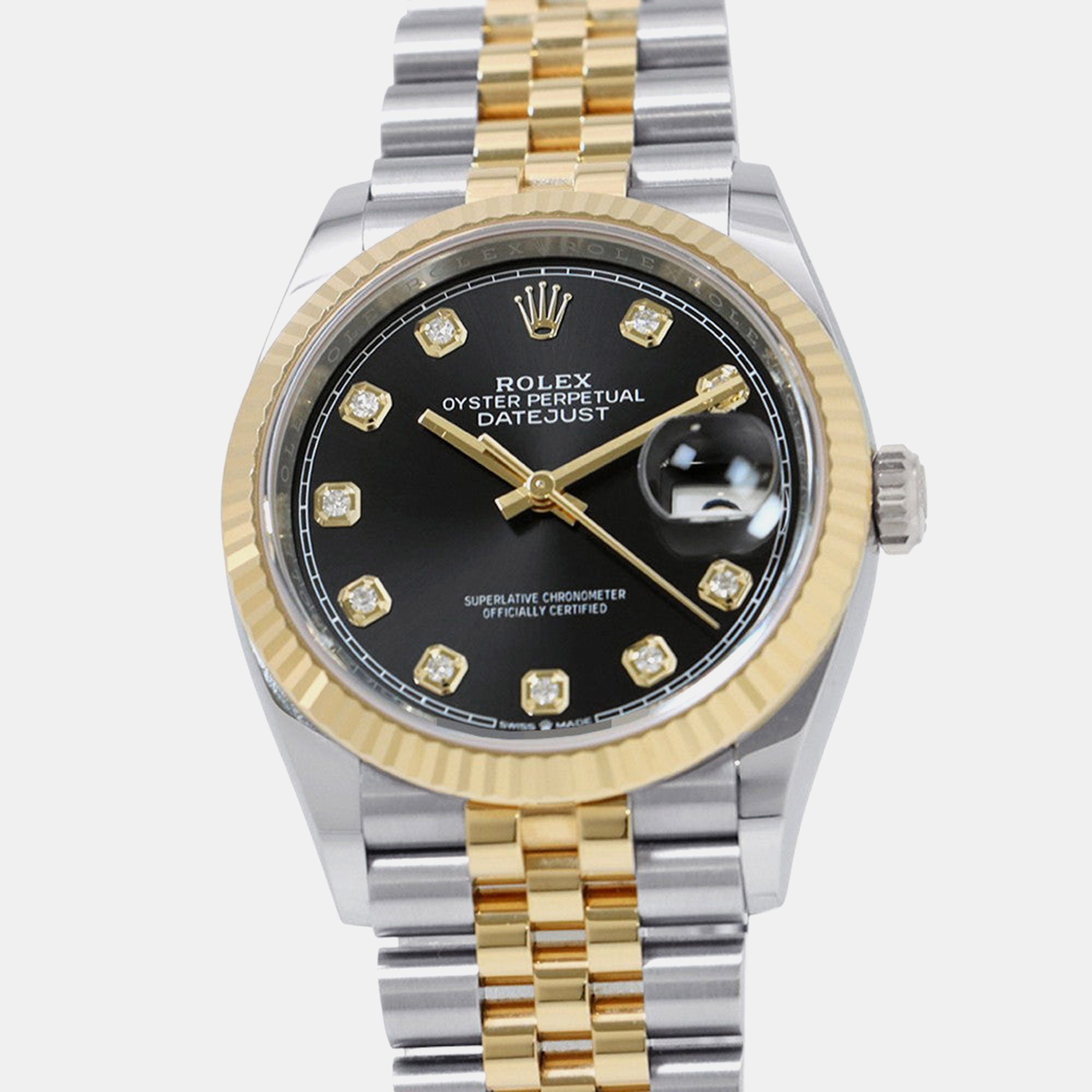 

Rolex Datejust 126233G Automatic Black 18K Yellow Gold Stainless Steel Men's Wristwatch 36 mm