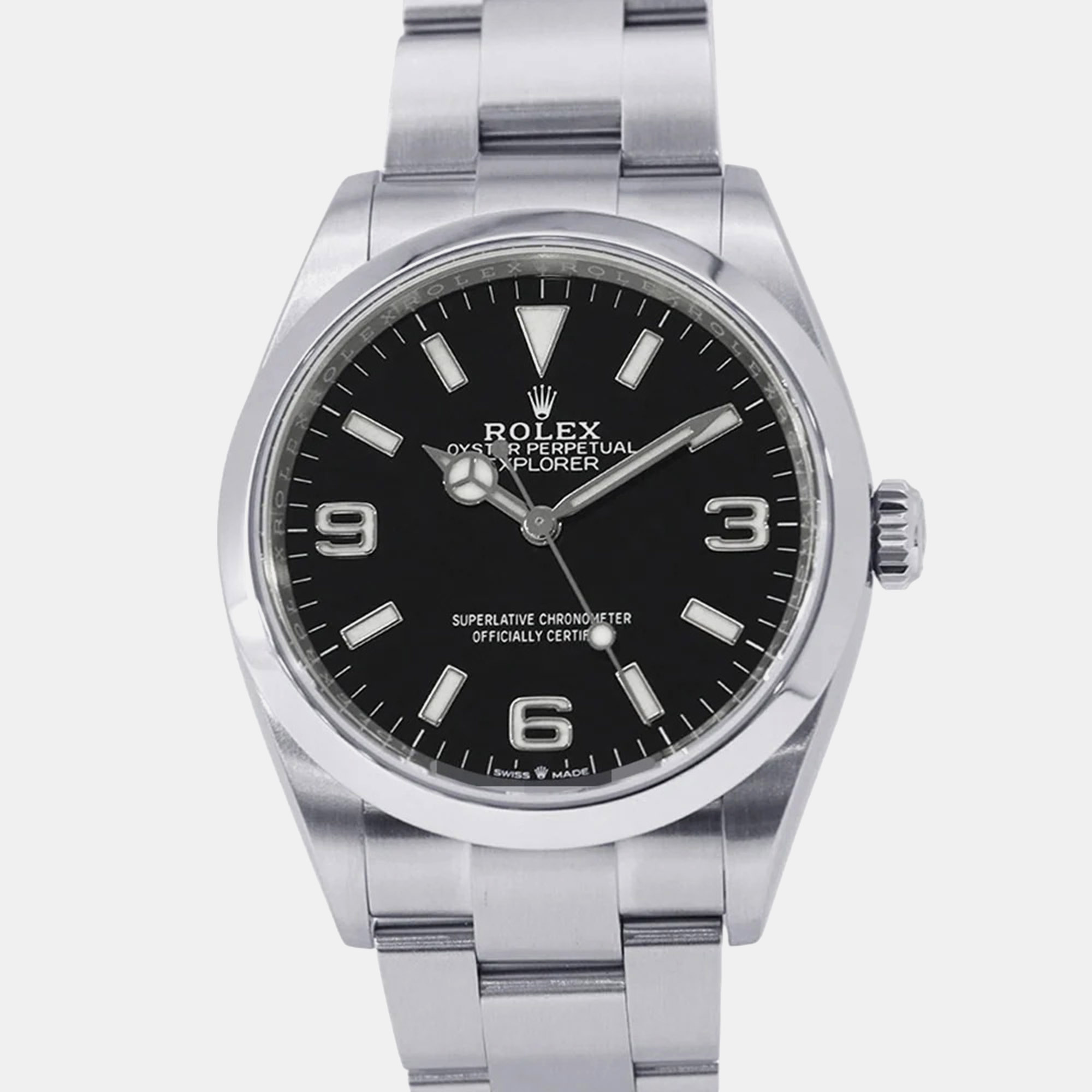 

Rolex Explorer 124270 Automatic Color Stainless Steel Men's Wristwatch, Black