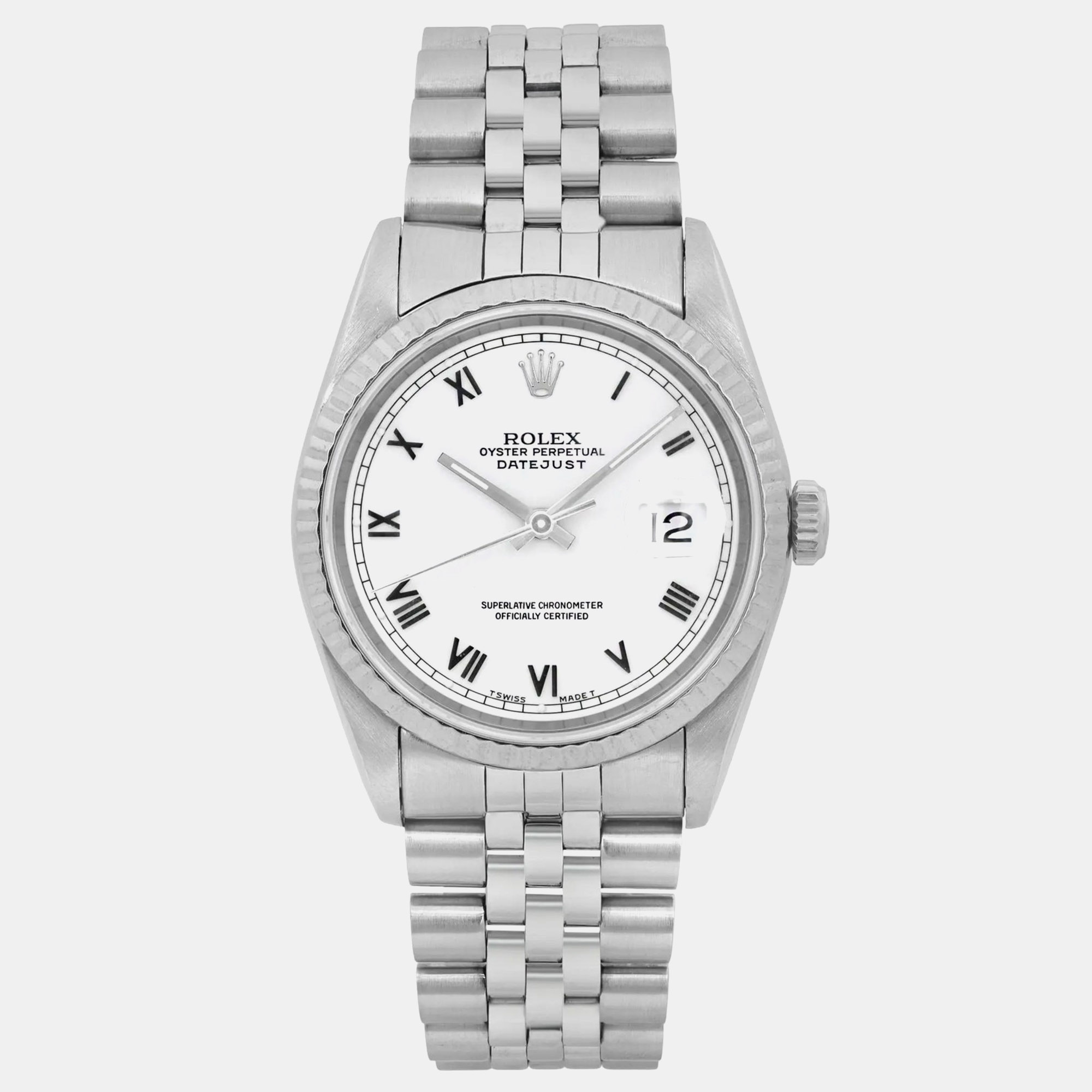 

Rolex Datejust 16234 White Stainless Steel Automatic Men's Wristwatch