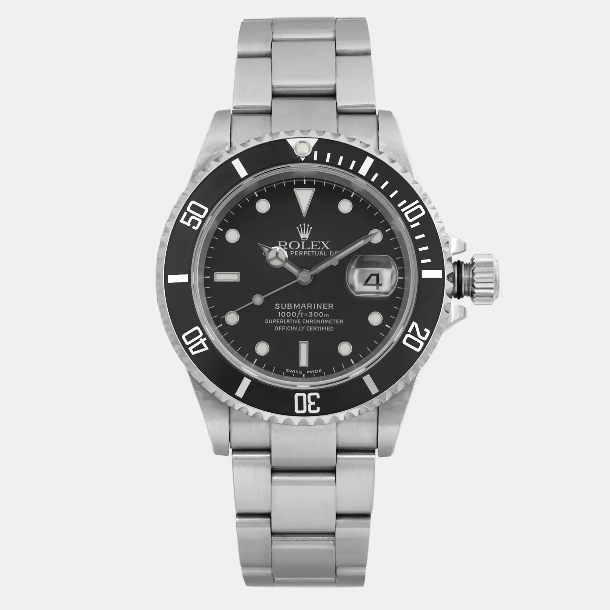 Rolex Submariner Date No Holes None Ceramic Steel Black Dial Men’s Watch 40 mm