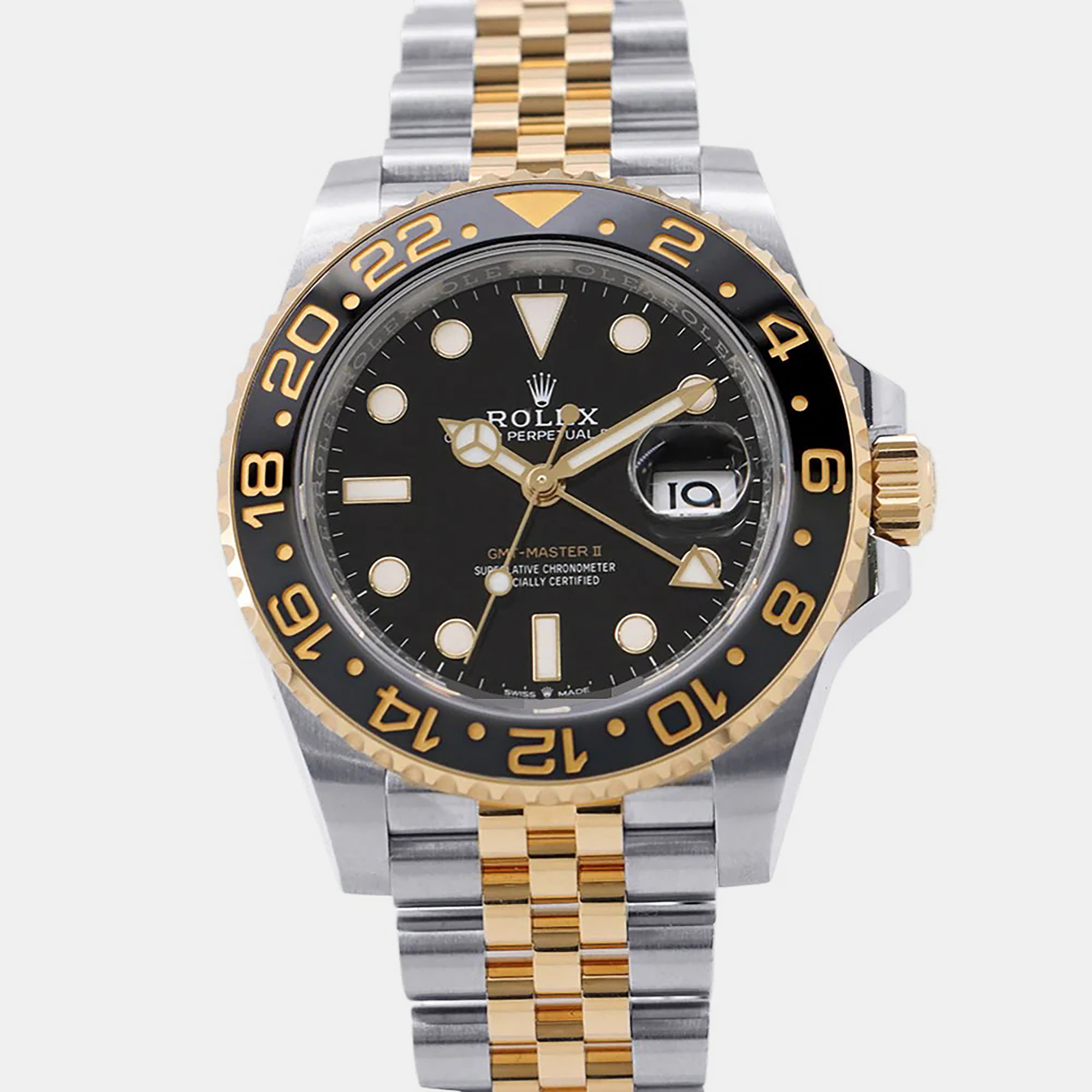 Rolex Black GMT-Master II 126713GRNR Yellow Gold, Stainless Steel Automatic Men’s Wristwatch 40mm
