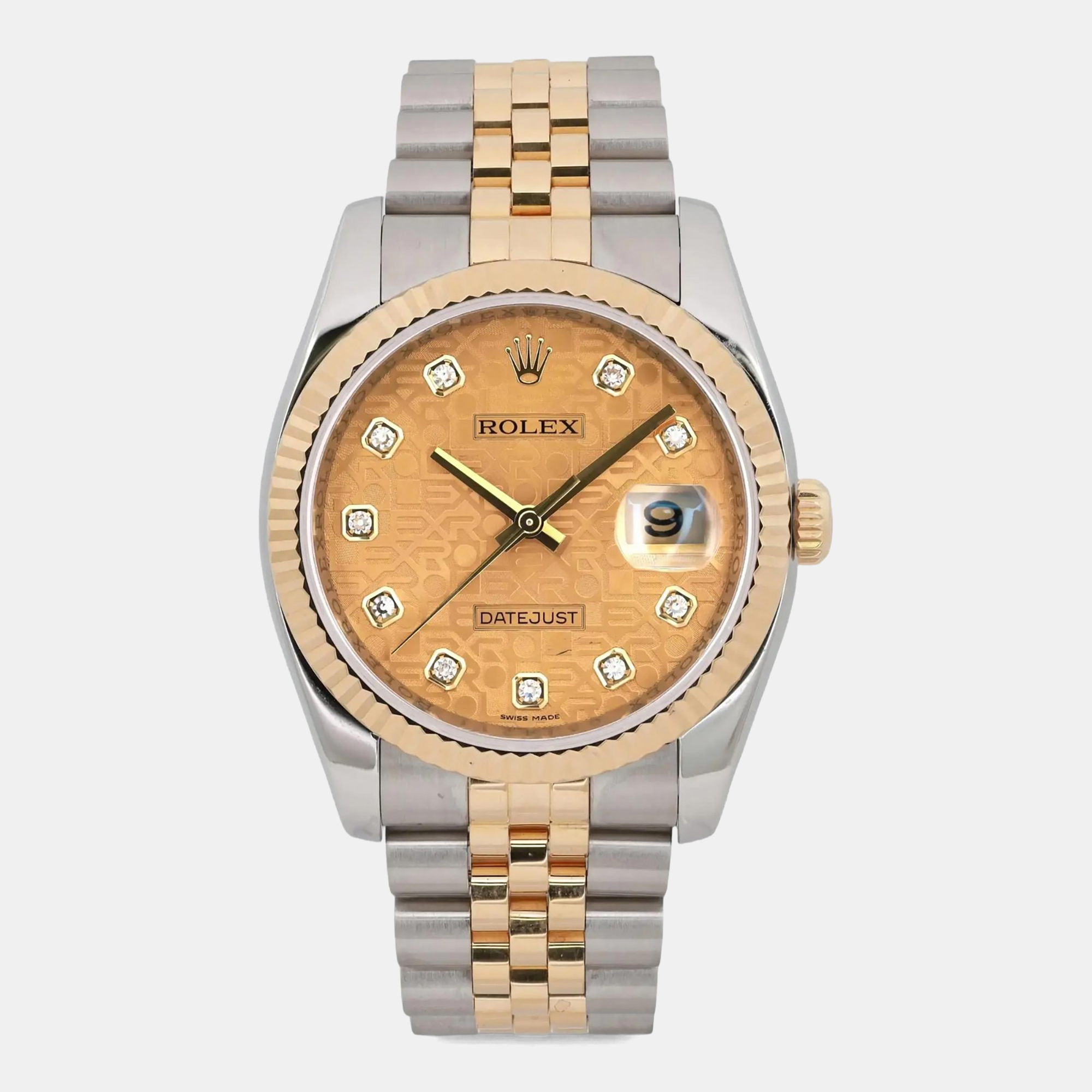 

Rolex Gold Datejust 116233 Yellow Gold, Stainless Steel, Diamond Automatic Men's Wristwatch 36m