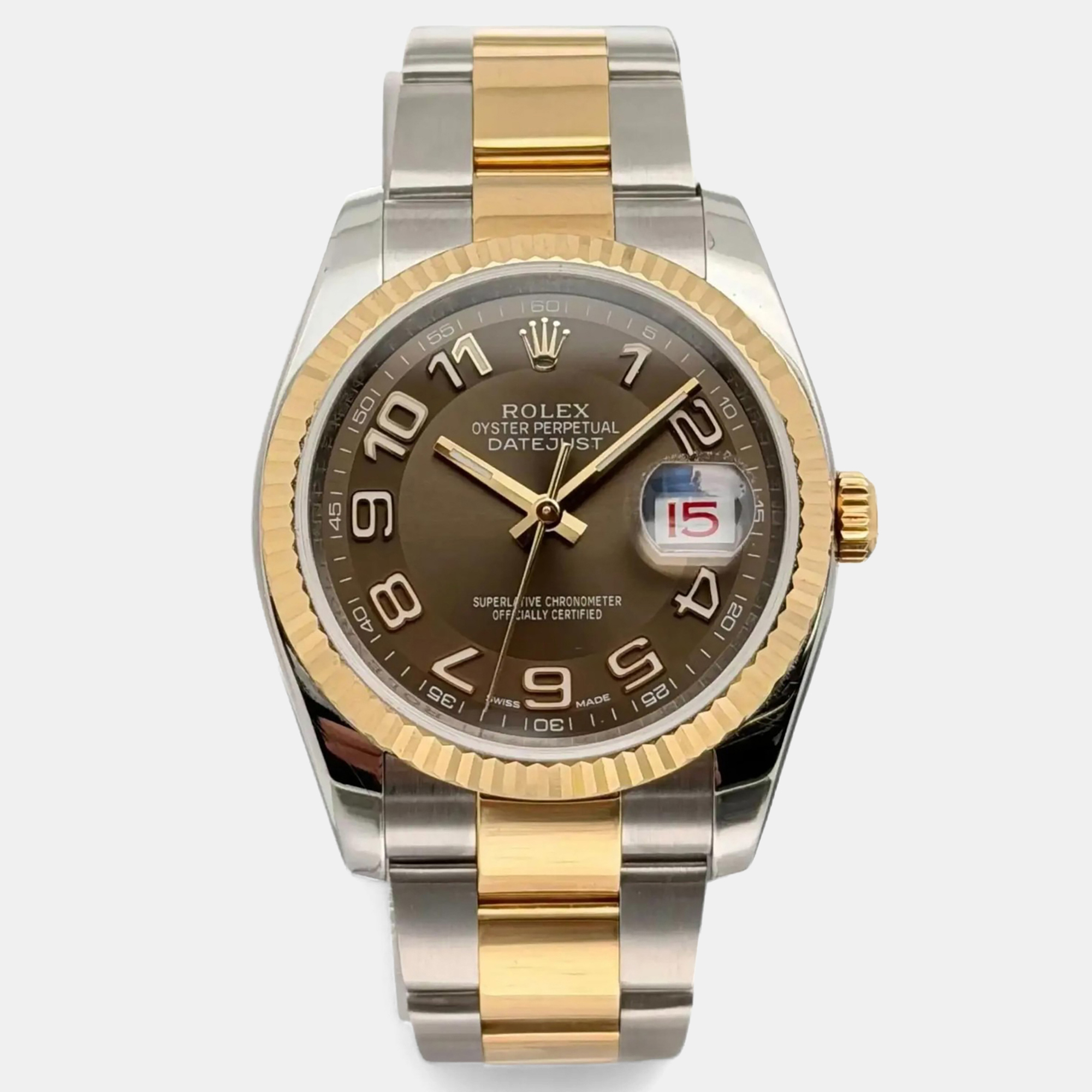 

Rolex Datejust Roulette Dial Brown Yellow Gold, Stainless Steel 116233 Men Wristwatch