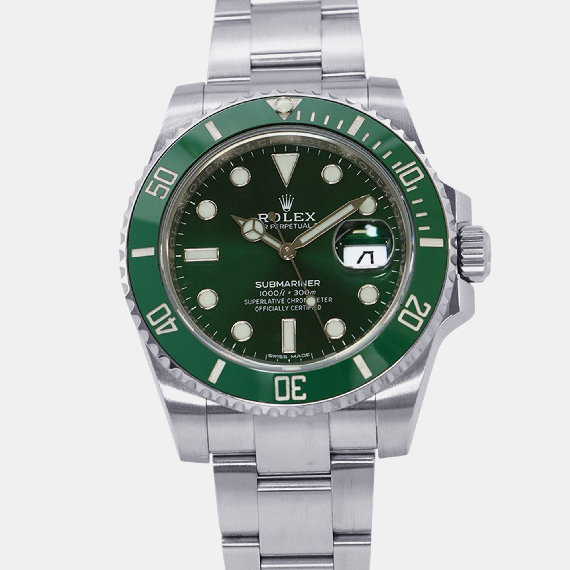 

Rolex Submariner Date 116610LV Automatic Green Dial Stainless Steel Men's Wristwatch