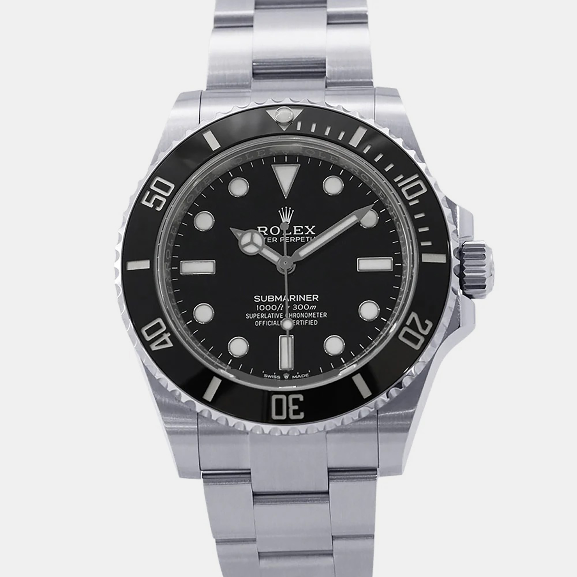 

Rolex Submariner 124060 Black Stainless Steel Automatic Men Wristwatch