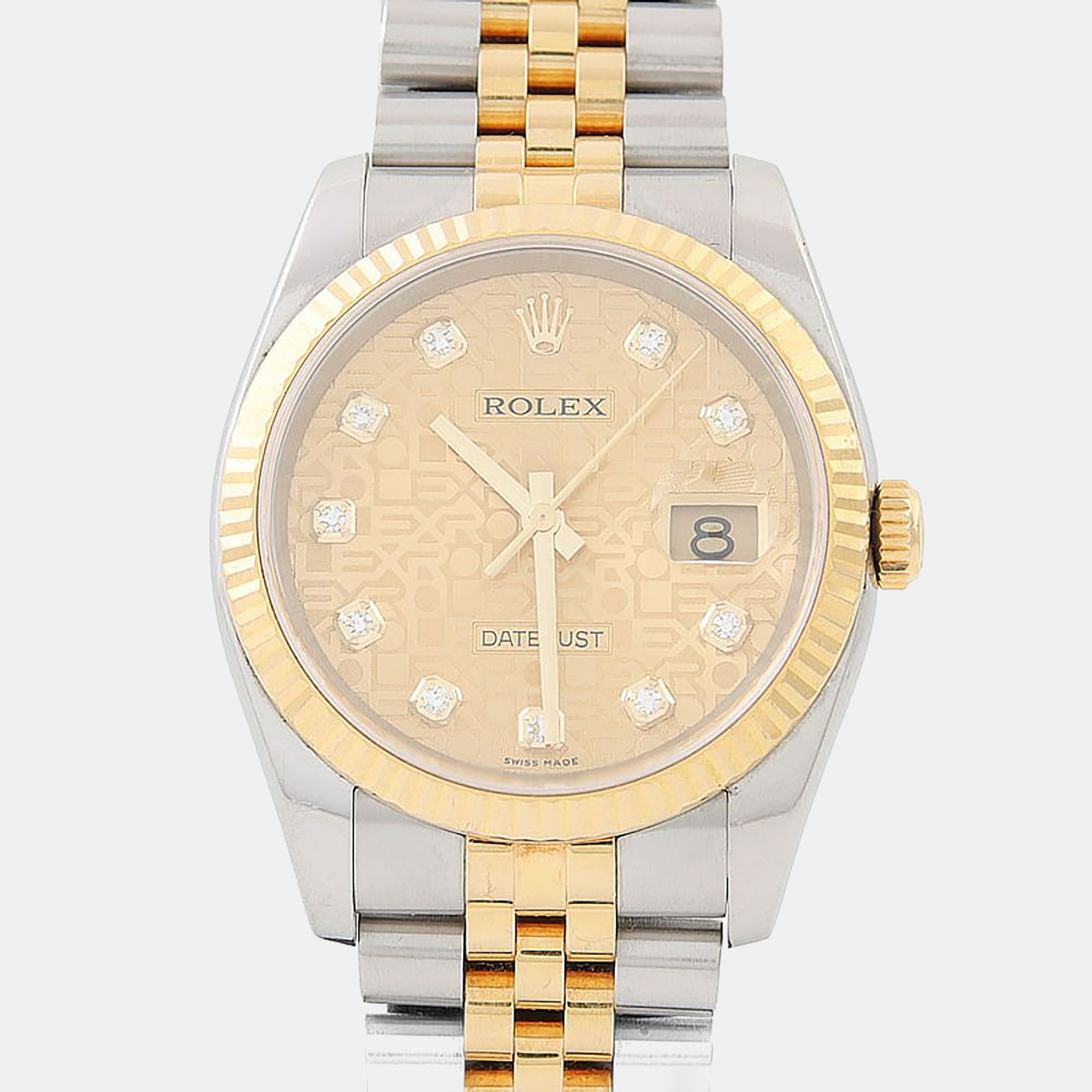 

Rolex Datejust 116233 Gold 18K Yellow Gold, Stainless Steel, Diamond Automatic Men Wristwatch