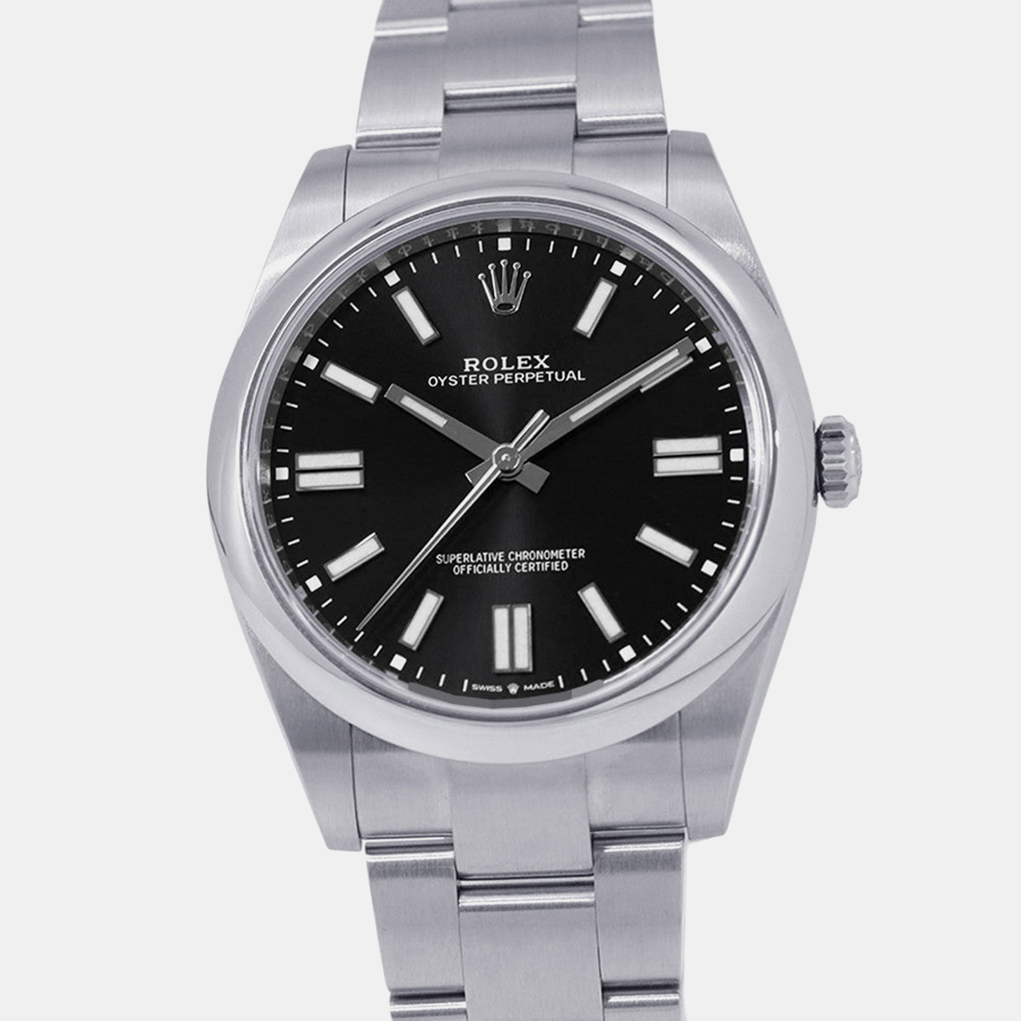 Rolex Oyster Perpetual 124300 Black Stainless Steel Automatic Men Wristwatch 41mm