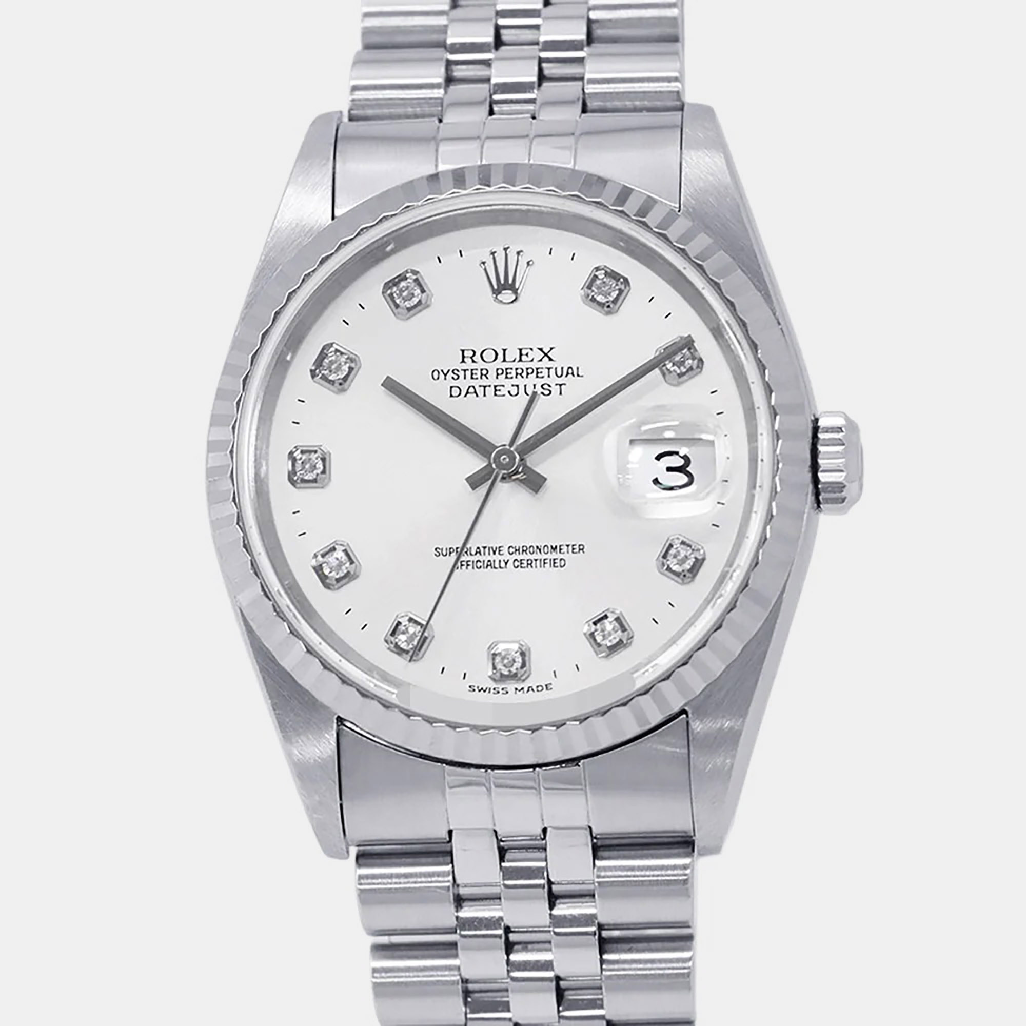 

Rolex Datejust 16234 White White Gold, Stainless Steel Automatic Men Wristwatch
