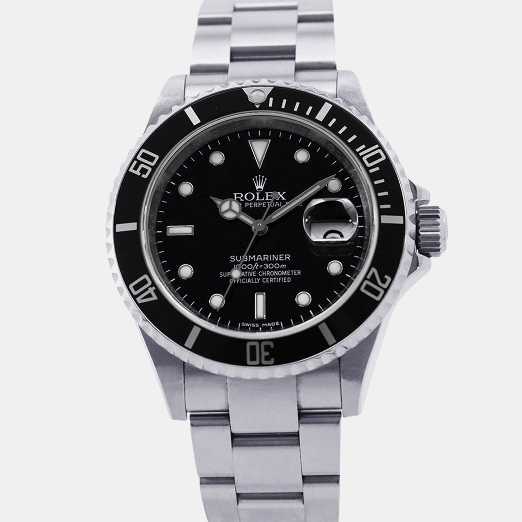 

Rolex Submariner 16610 Black Stainless Steel Automatic Men Wristwatch