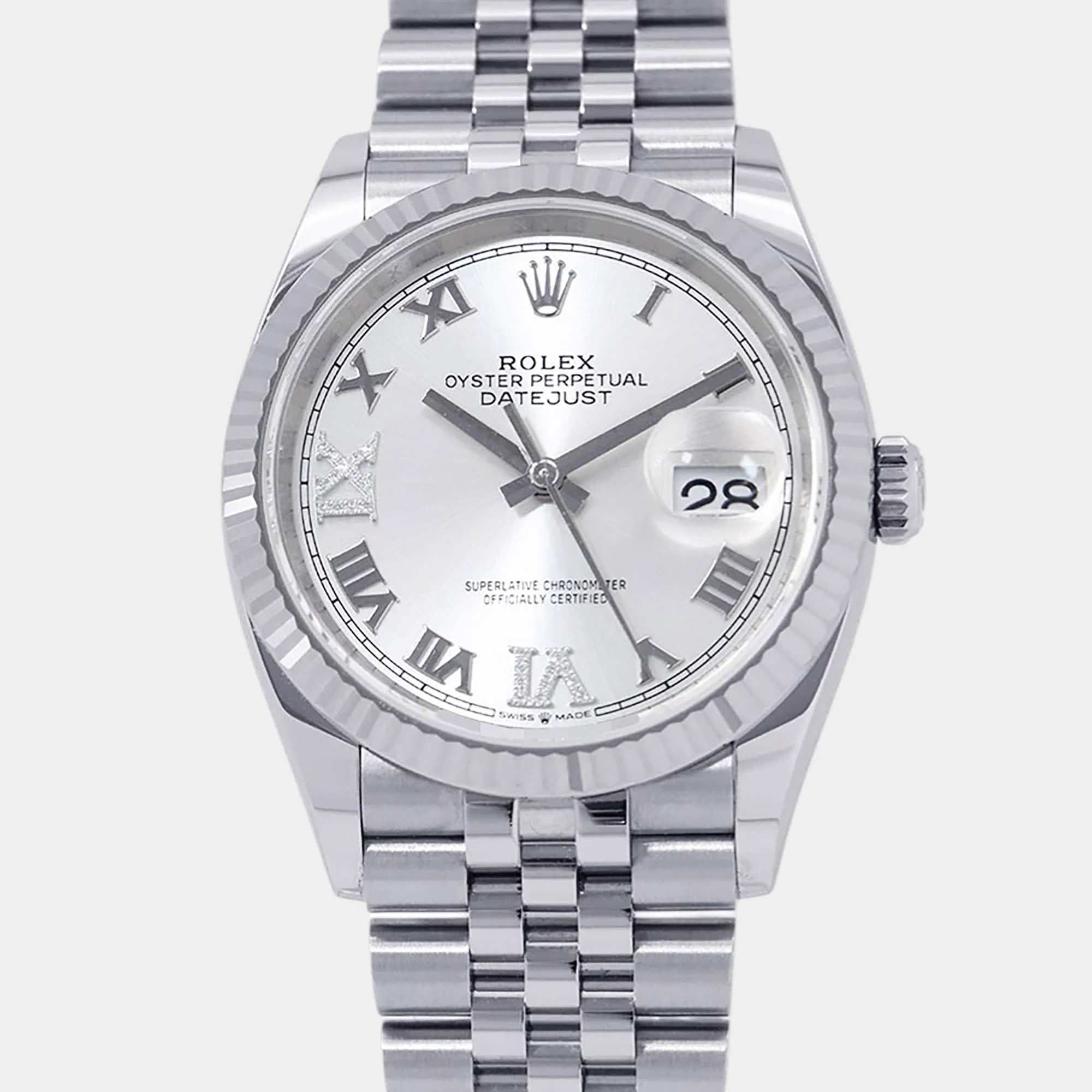 

Rolex Datejust 126234 Silver Stainless Steel, Diamond Automatic Men's Watches