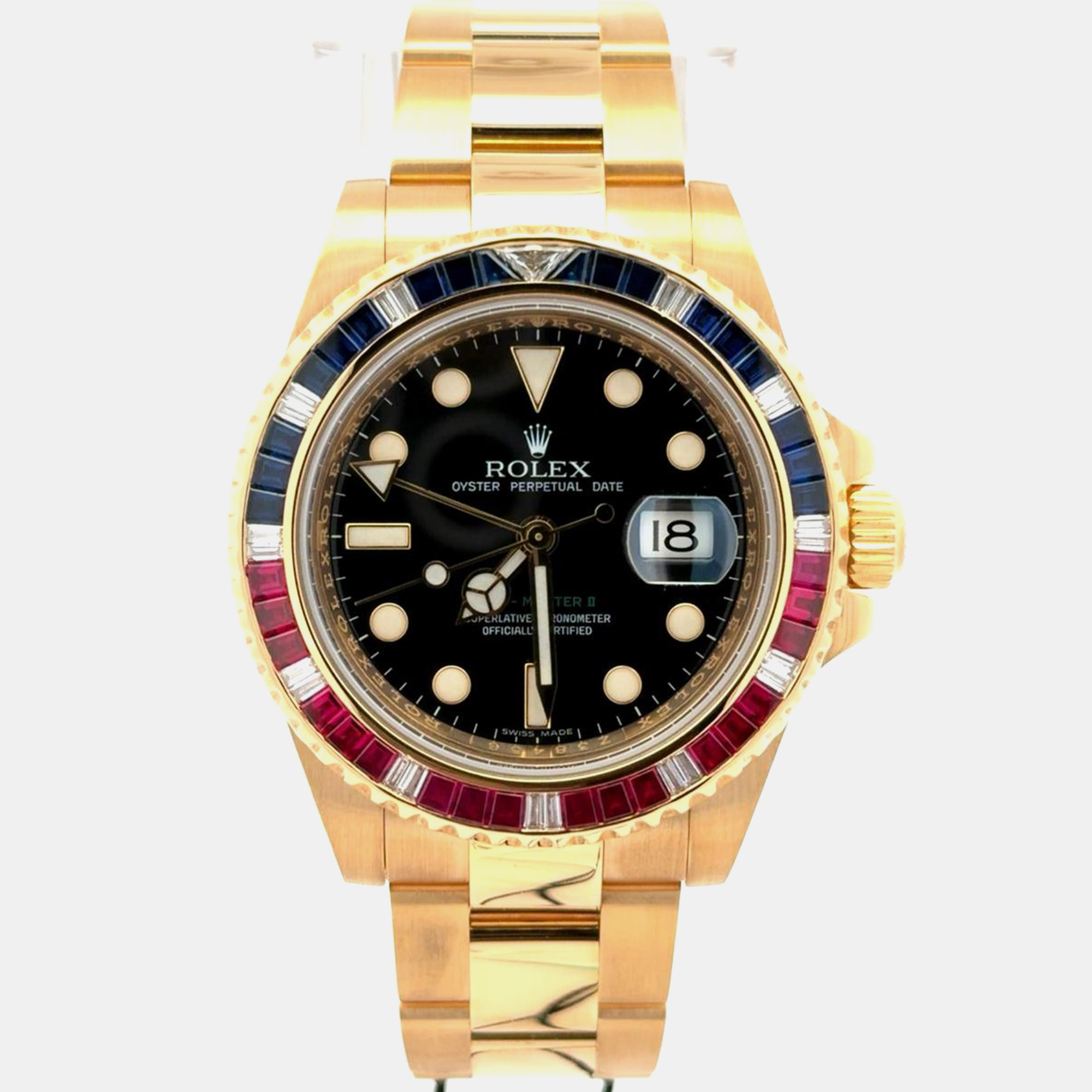 

Rolex GMT-Master II 116748 SARU Black 18K Yellow Gold Diamonds Automatic Men's Watches