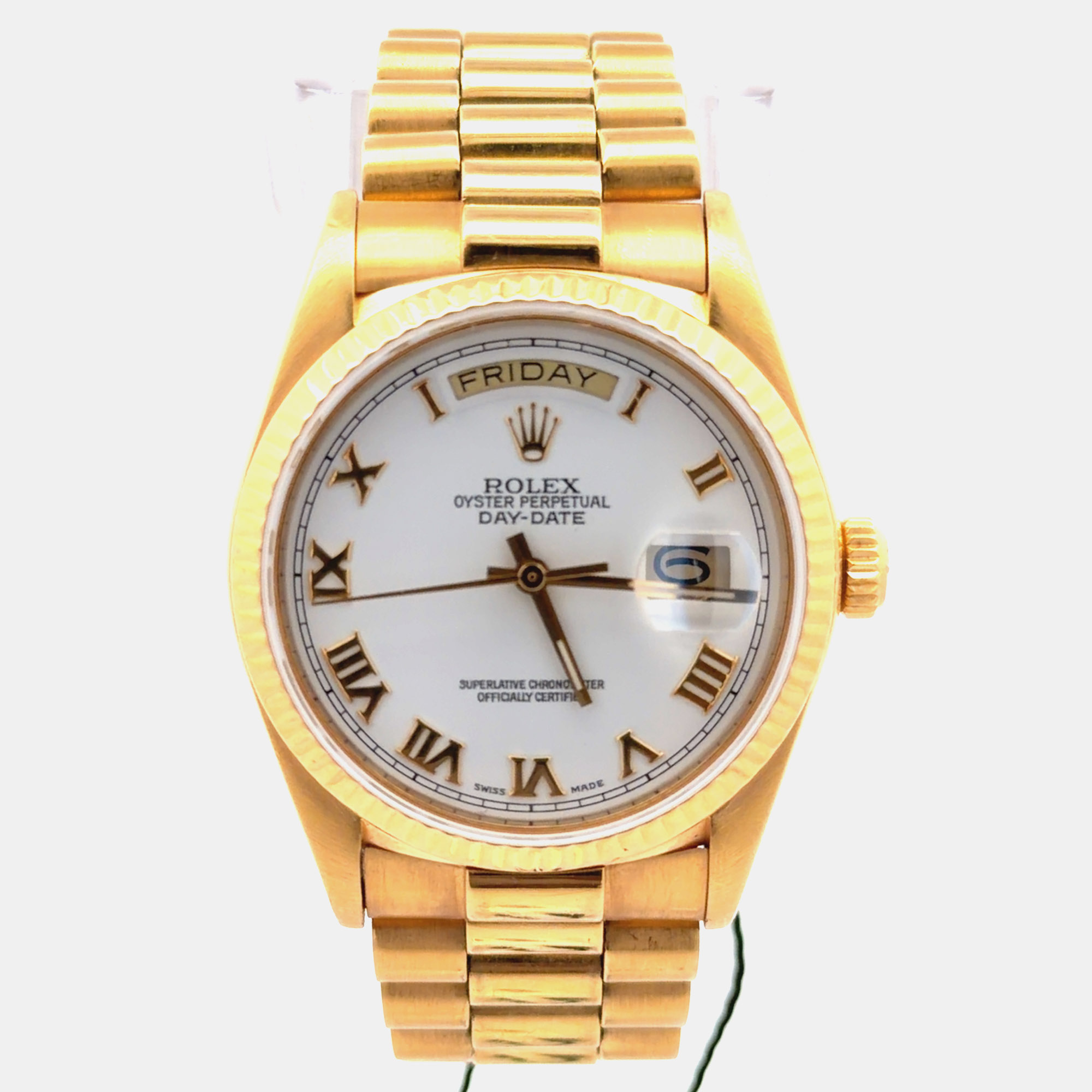 

Rolex Day-Date 18038 White Yellow Gold Automatic Men's Watches
