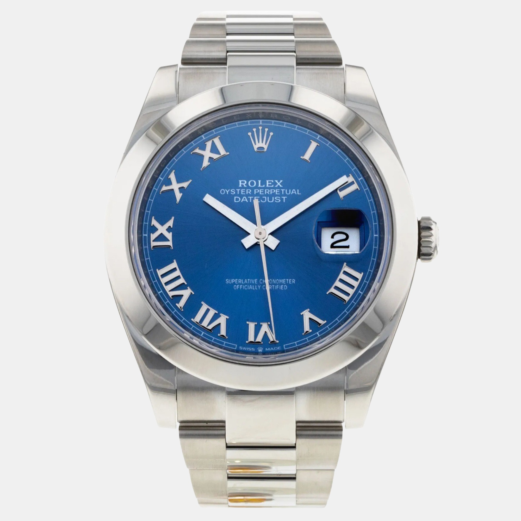 Rolex Datejust 41 126300 Blue Stainless Steel Automatic Mens Wristwatch 41mm