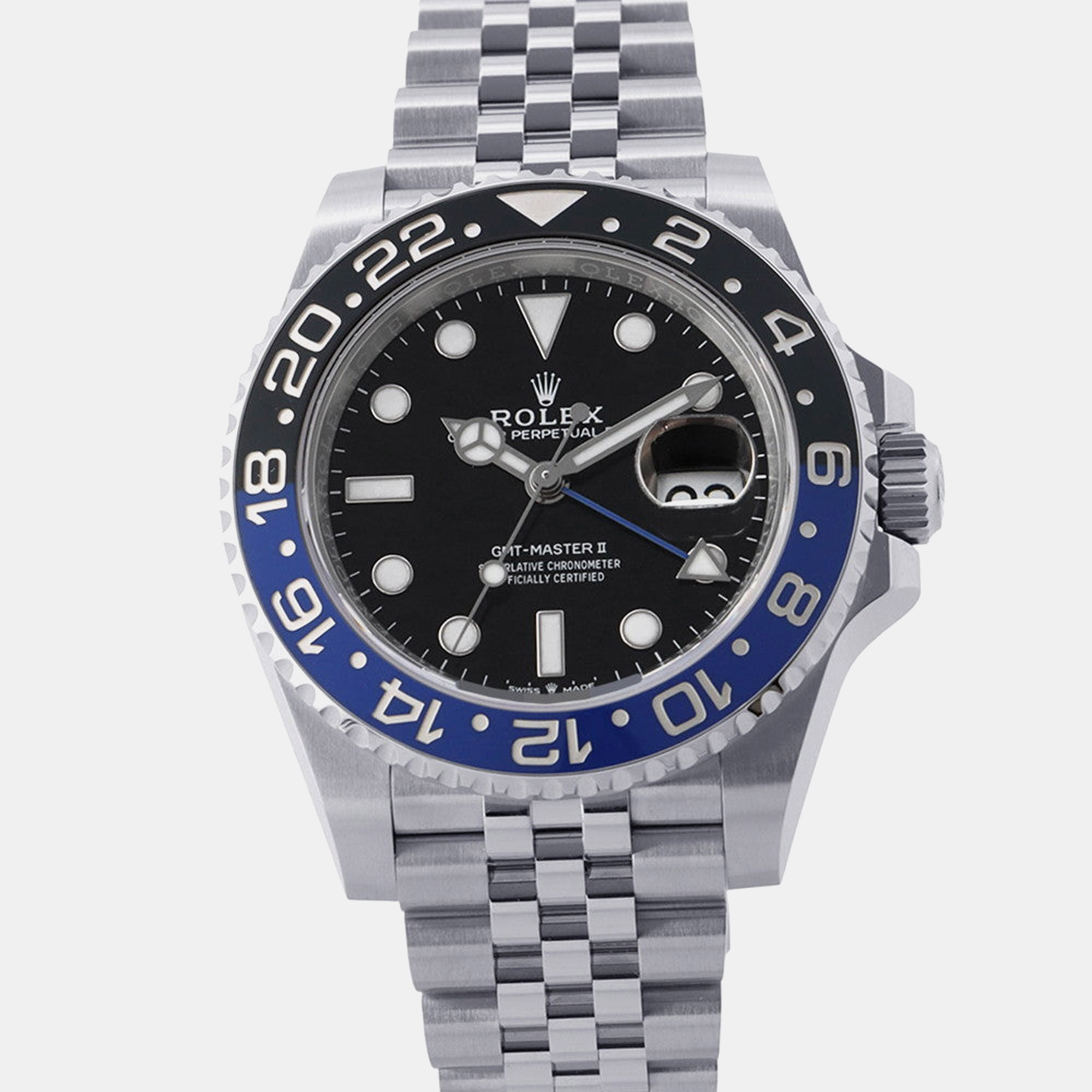 Rolex GMTMaster II 126710BLNR Black Dial Stainless Steel Automatic Mens Wristwatch 40mm