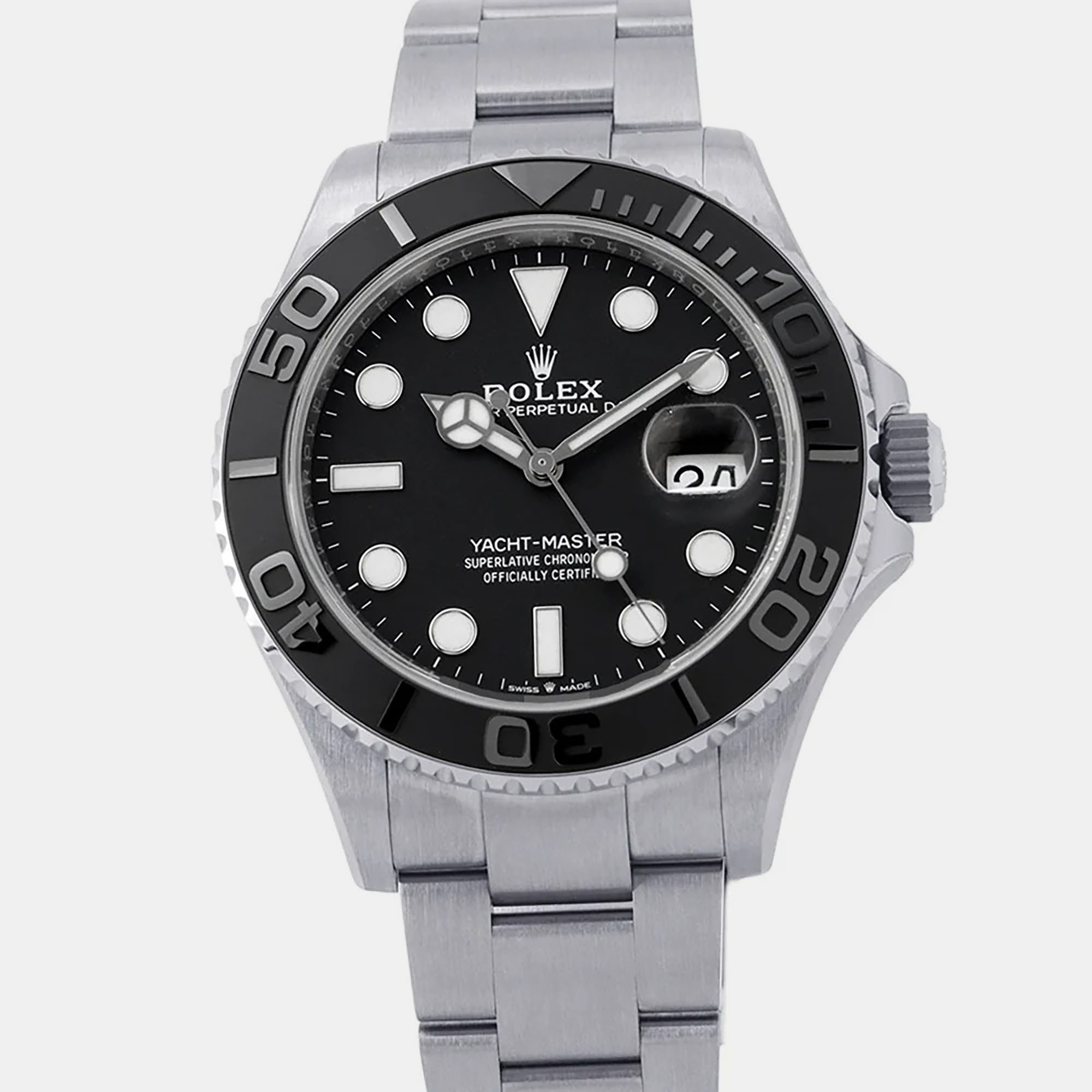 Rolex YachtMaster II 226627 Black Dial Titanium Automatic Mens Wristwatch 42mm