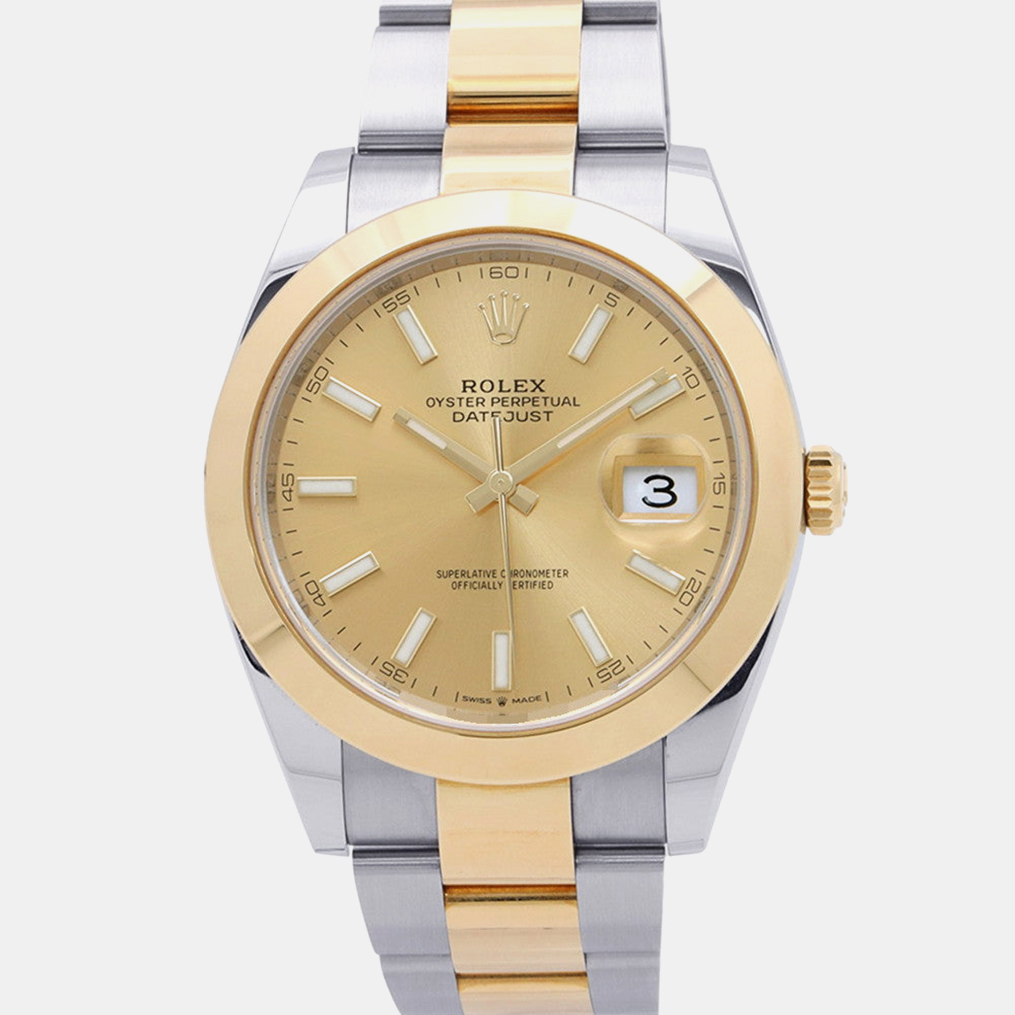 Rolex Datejust 126303 Gold 18K Yellow Gold Stainless Steel Automatic Mens Wristwatch 41mm
