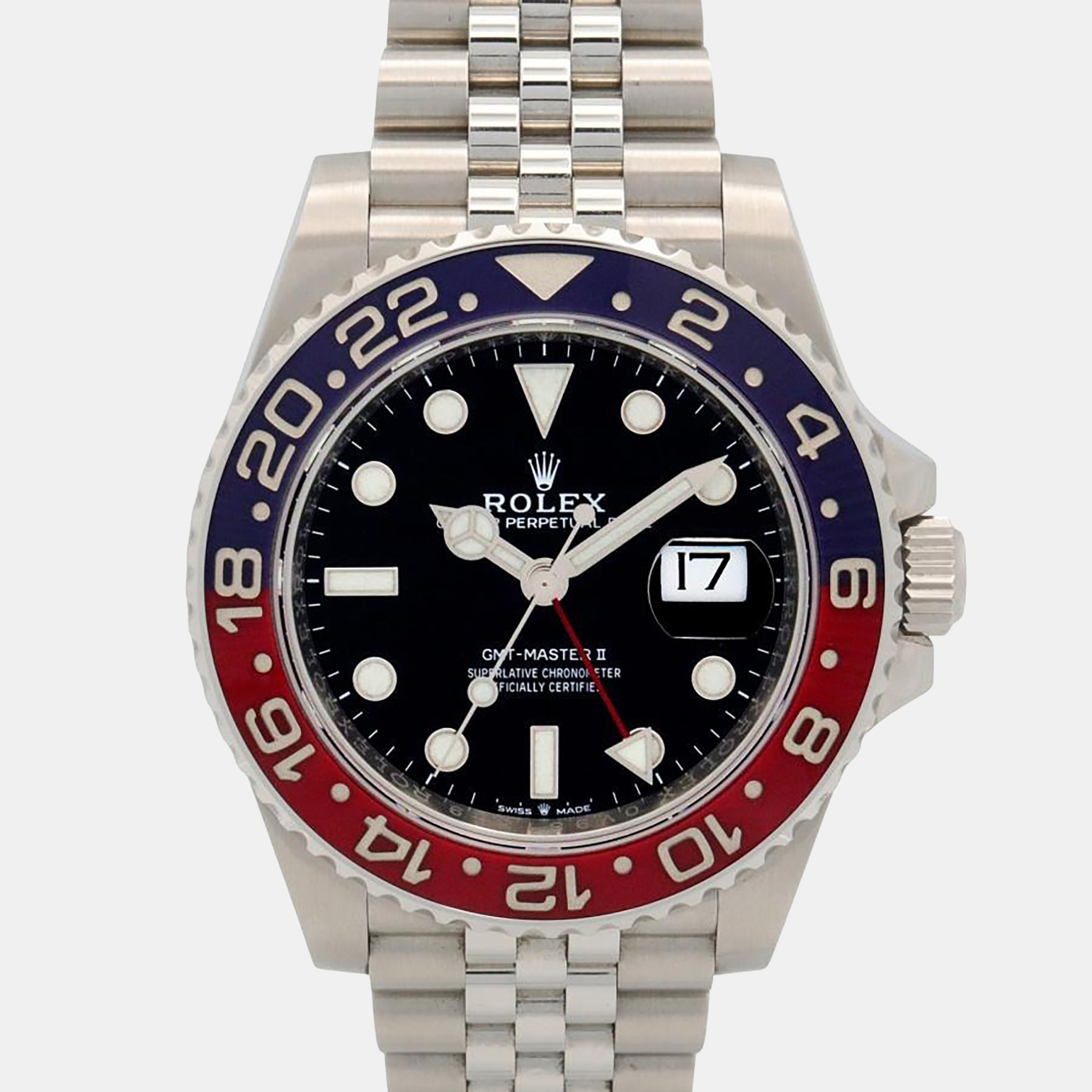 Rolex GMTMaster II 126710BLRO Black Stainless Steel Automatic Mens Watches 40mm