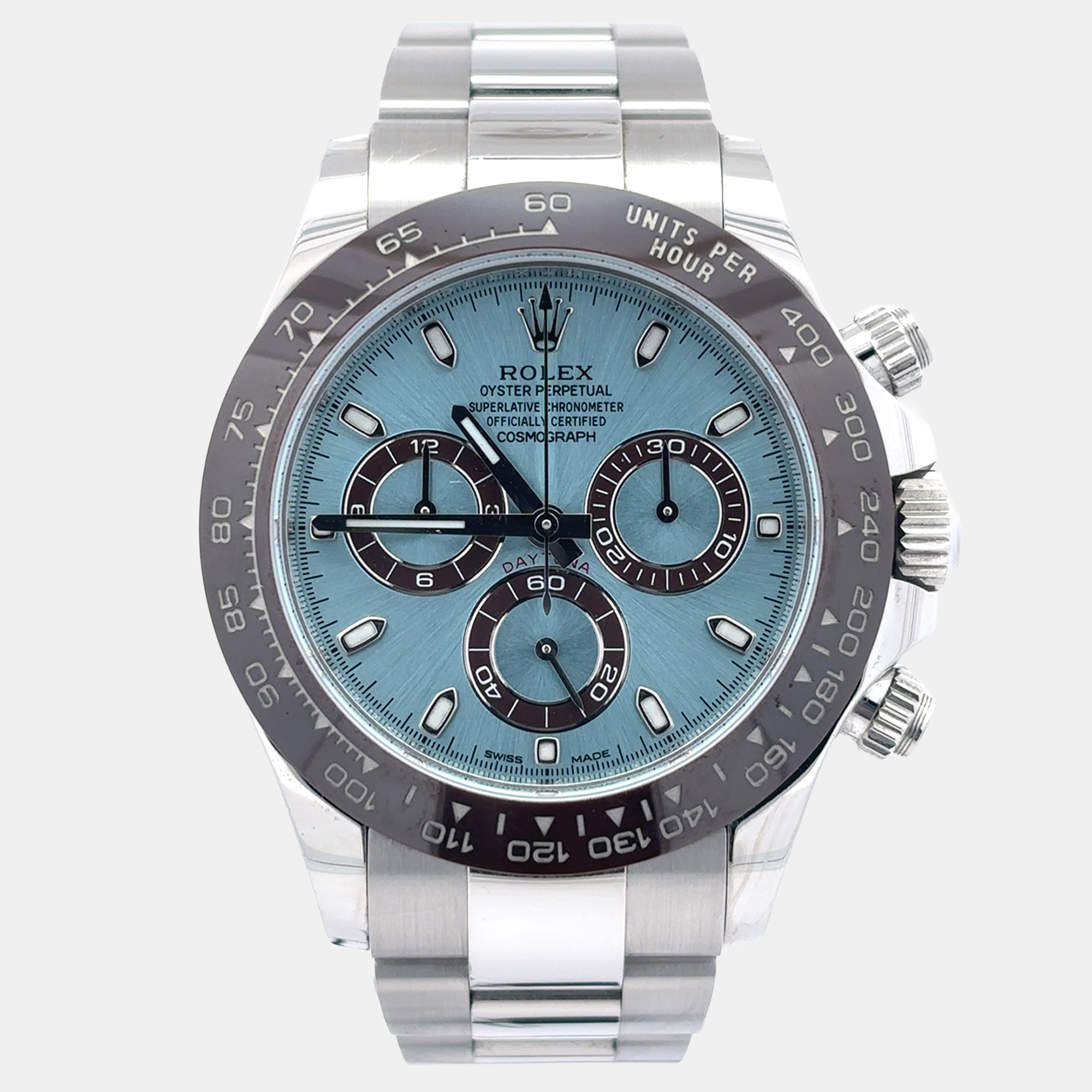 Rolex Daytona 116506 Ice Blue Platinum Automatic Men's Wristwatch 40mm