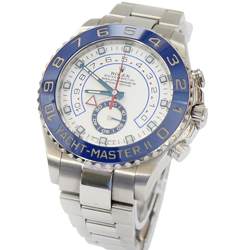 

Rolex White Stainless Steel Yacht-Master II Men's Wristwatch