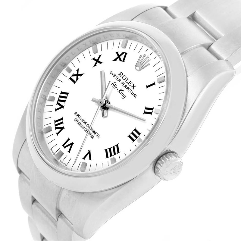 

Rolex White Stainless Steel Air King