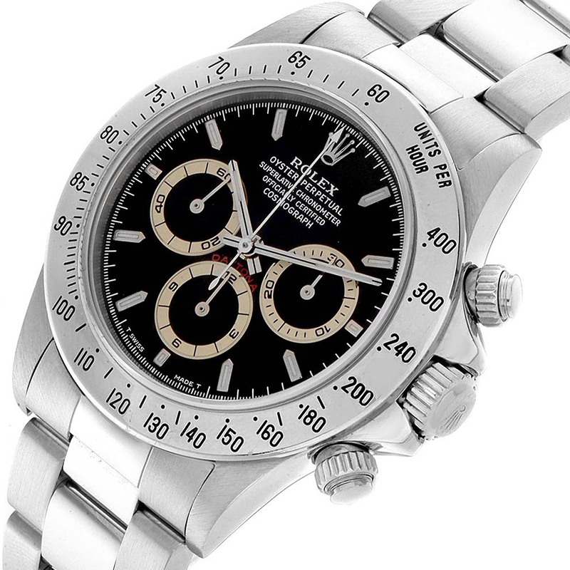 

Rolex Black Stainless Stel Cosmograph Daytona