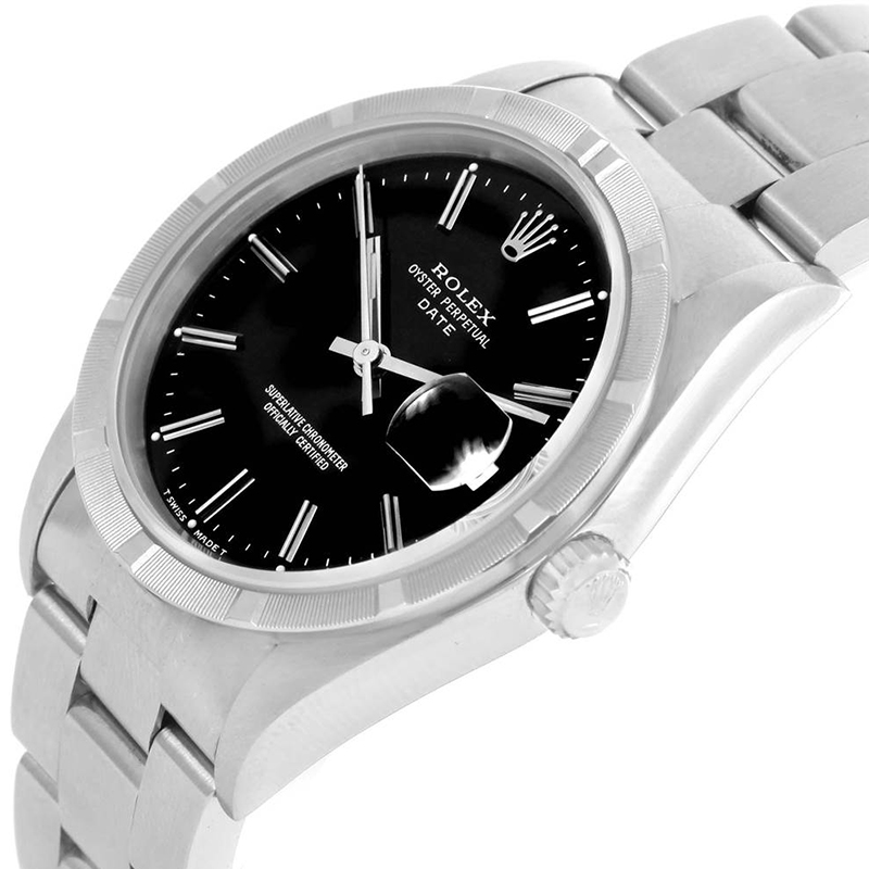 

Rolex Black Stainless Steel Date