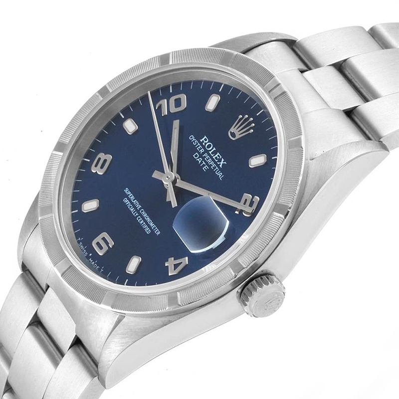 

Rolex Blue Stainless Steel Date