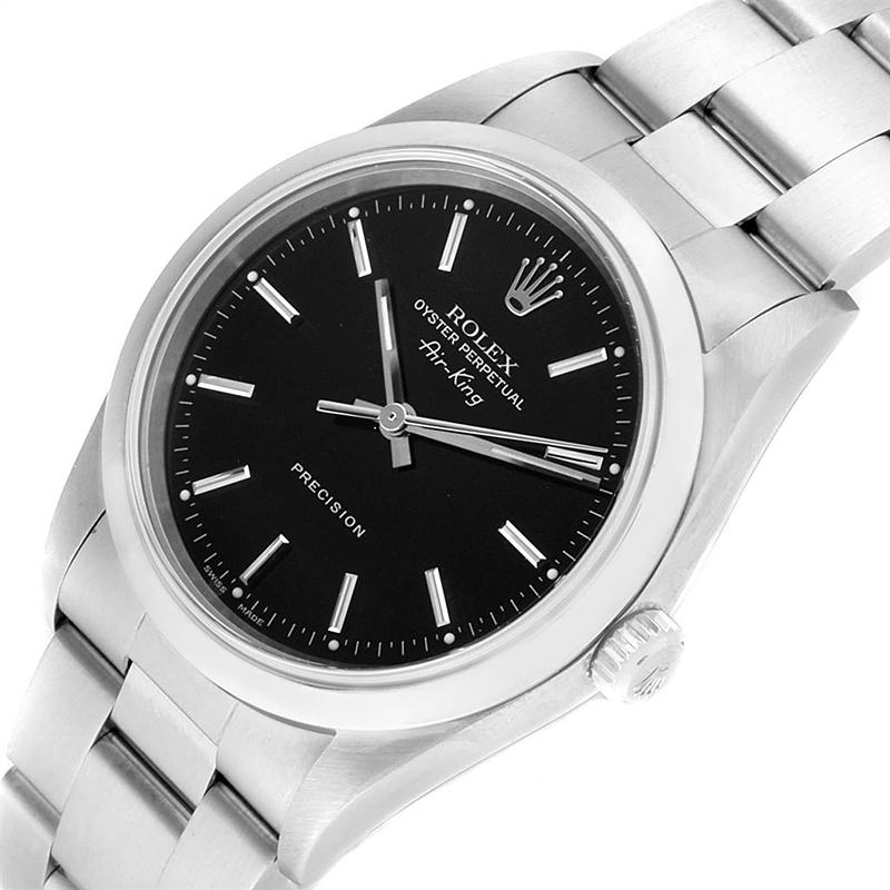 

Rolex Black Stainless Steel Air King