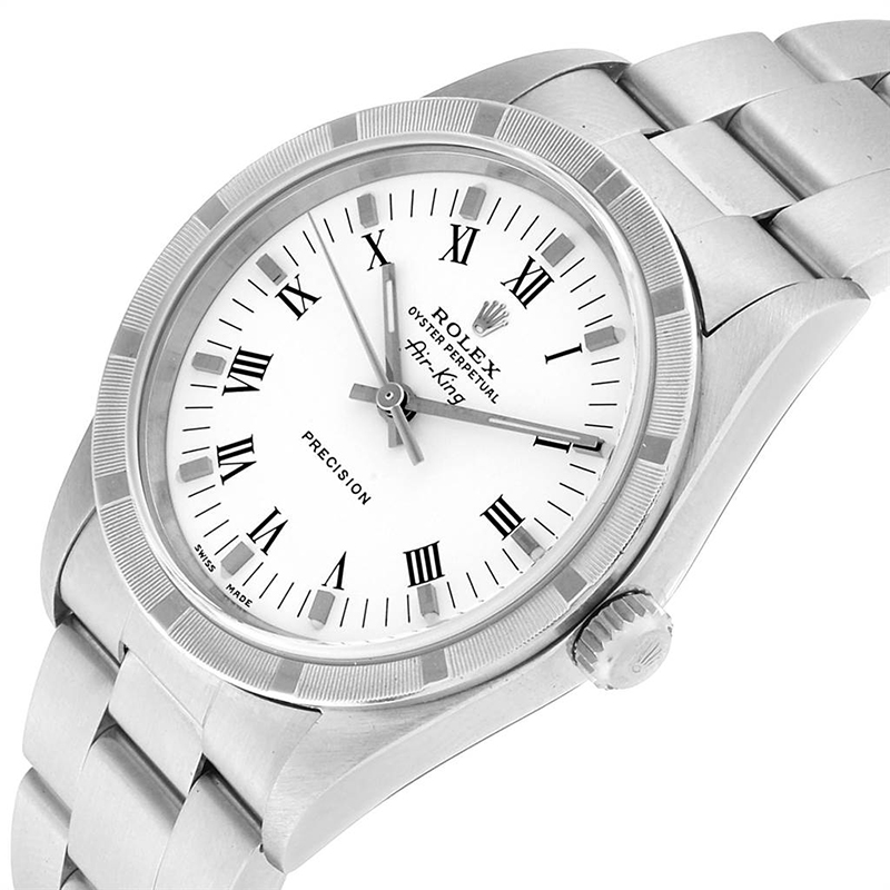 

Rolex White Stainless Steel Air King