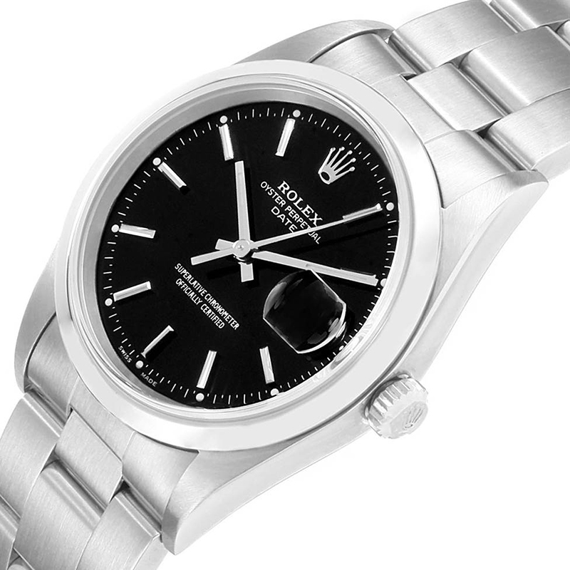 

Rolex Black Stainless Steel Date