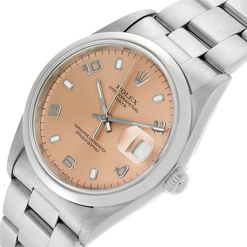 

Rolex Salmon Stainless Steel Date, Pink