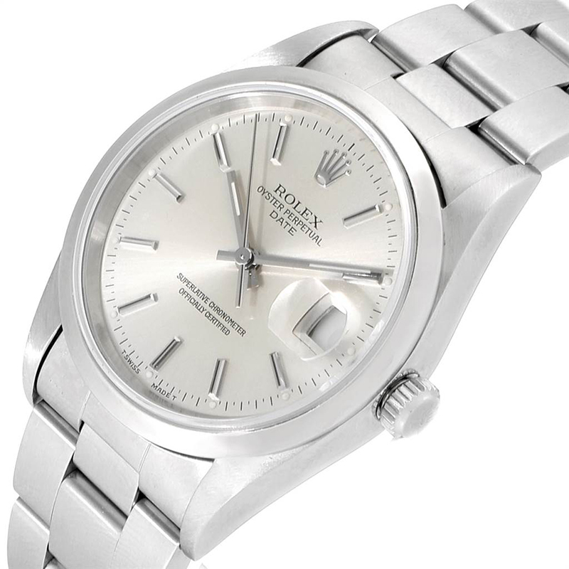 

Rolex Silver Stainless Steel Date