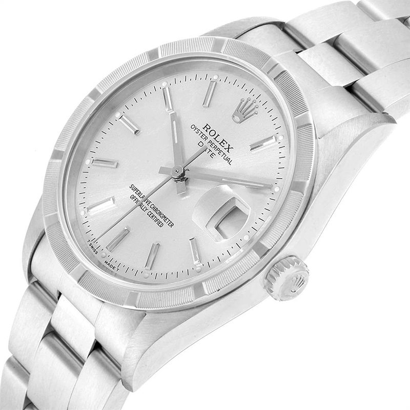 

Rolex Silver Stainless Steel Date