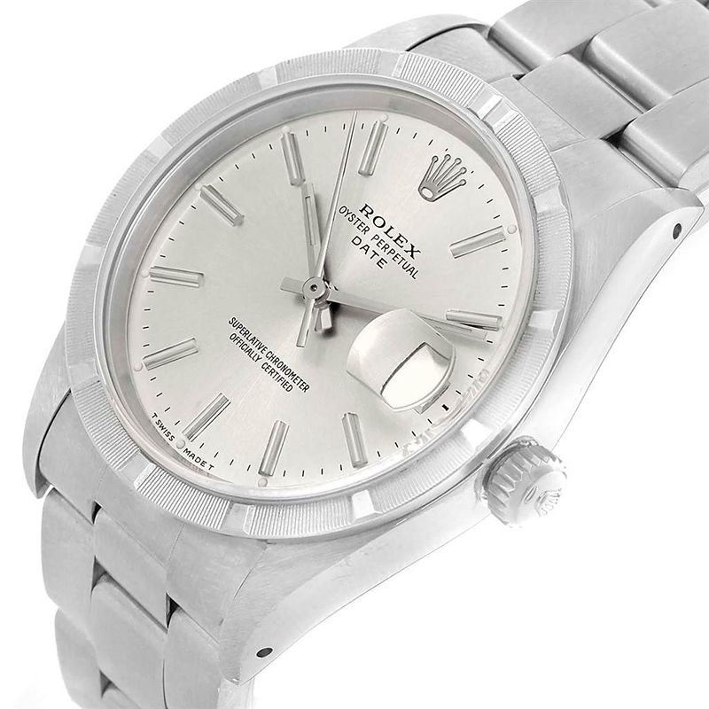 

Rolex Silver Stainless Steel Date