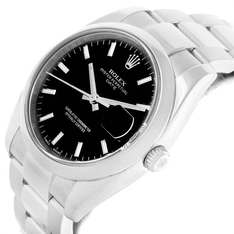 

Rolex Black Stainless Steel Date