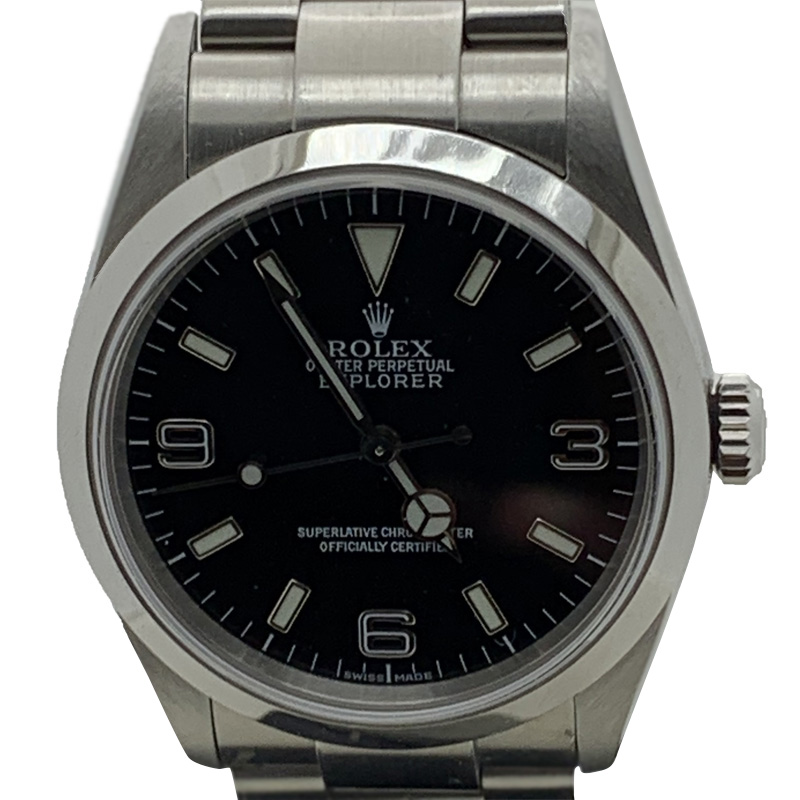 

Rolex Black Stainless Steel Explorer