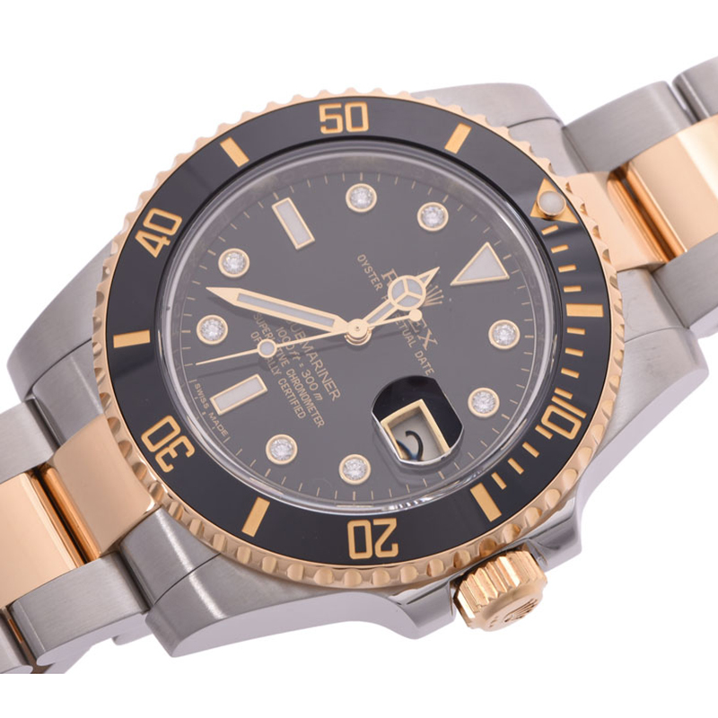 

Rolex Black Stainless Steel and Diamond Submariner