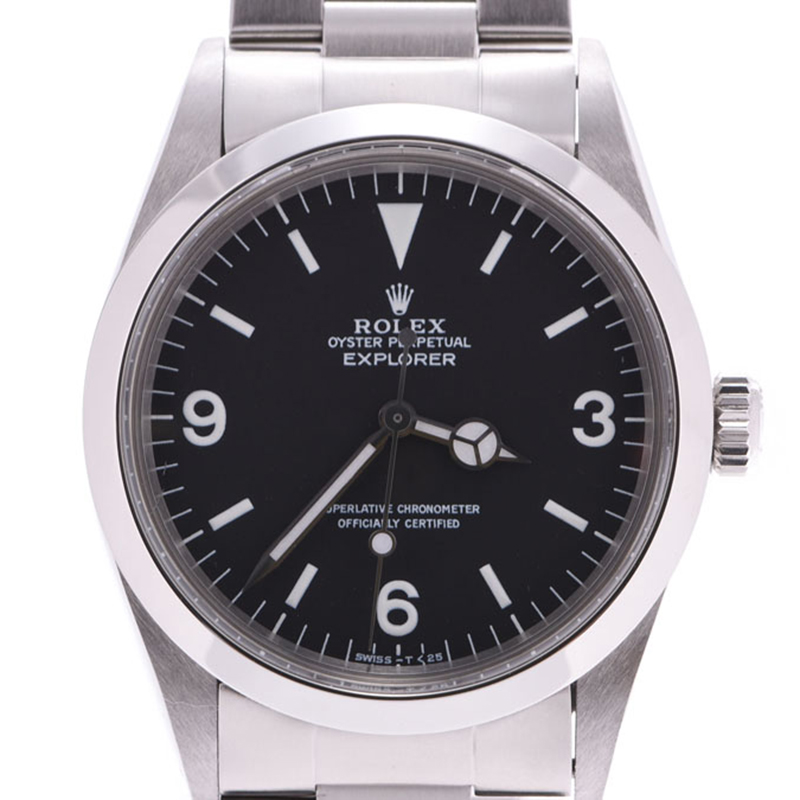 

Rolex Black Stainless Steel Explorer